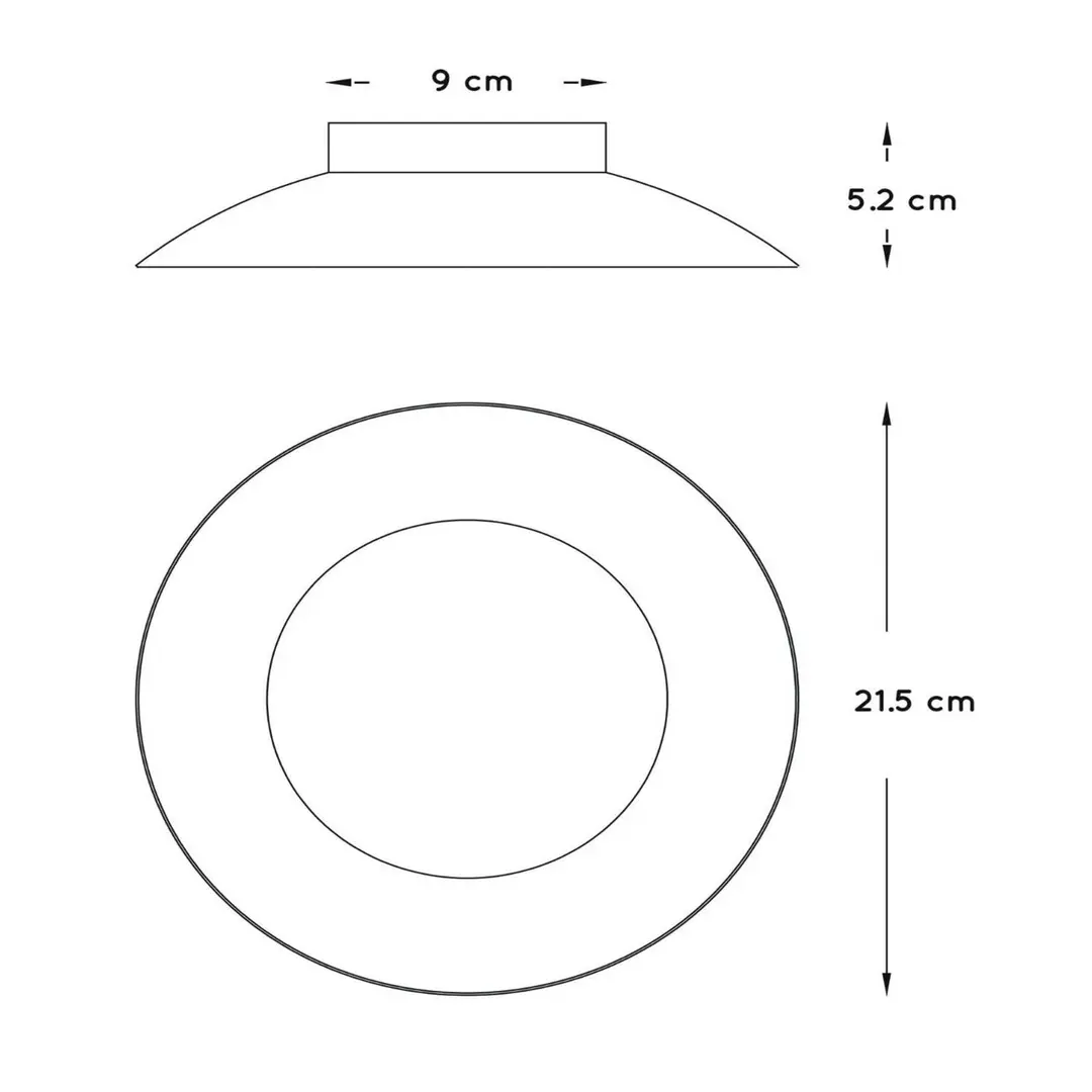Lucide LED-Deckenleuchte Foskal messing, Ø 21,5 cm