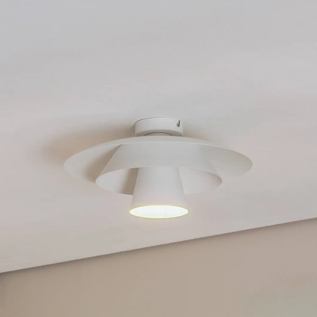 Luminex Deckenleuchte Plato, weiß, Metall, Ø 38 cm, E27