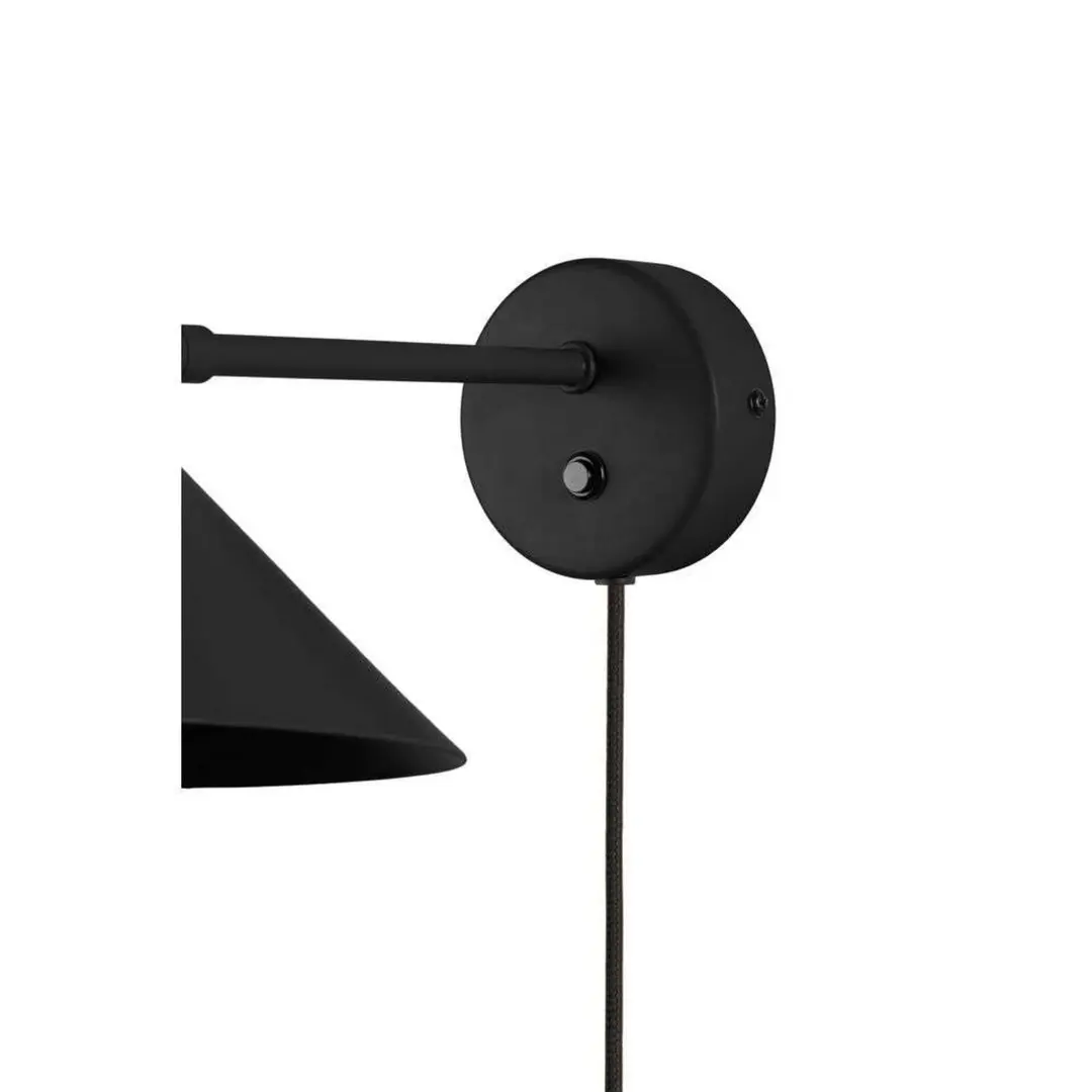 Globen Lighting Wandleuchte Cannes, schwarz, Ø 20 cm