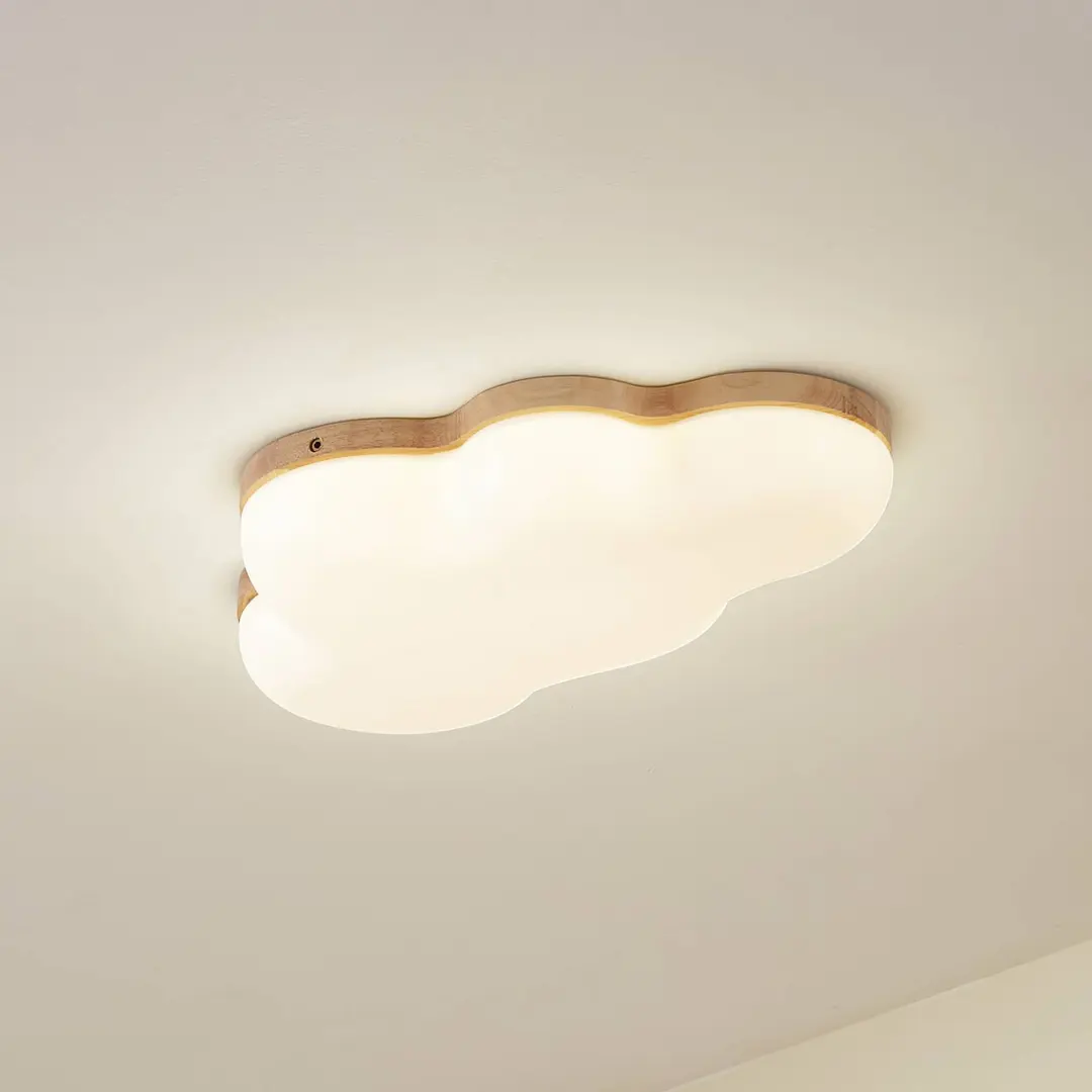 Lindby LED-Deckenleuchte Pilvi, Kunststoff, Wolke, 50 cm