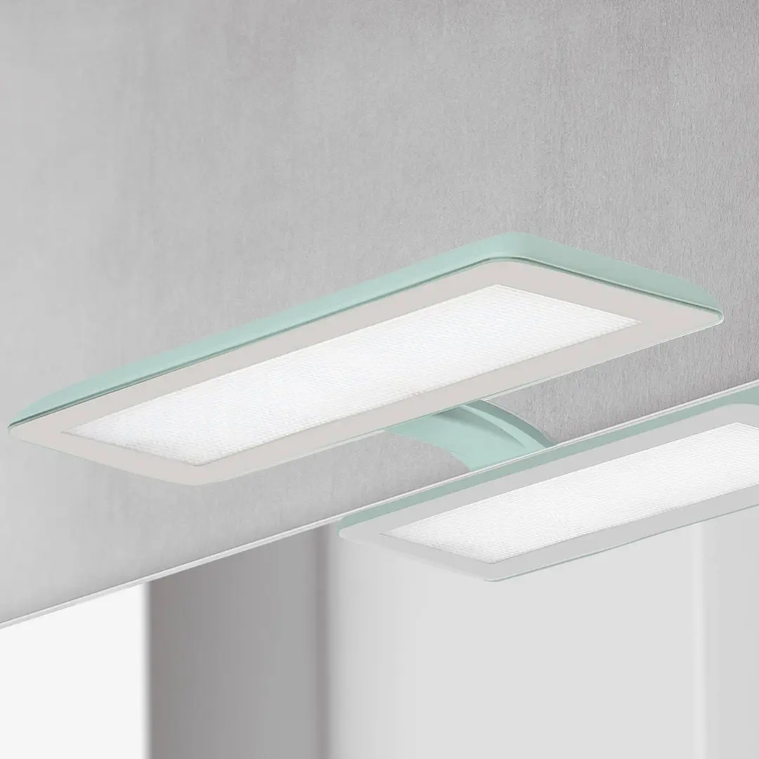 Ebir LED-Spiegelleuchte Nikita, aquamarin/stahlgrau
