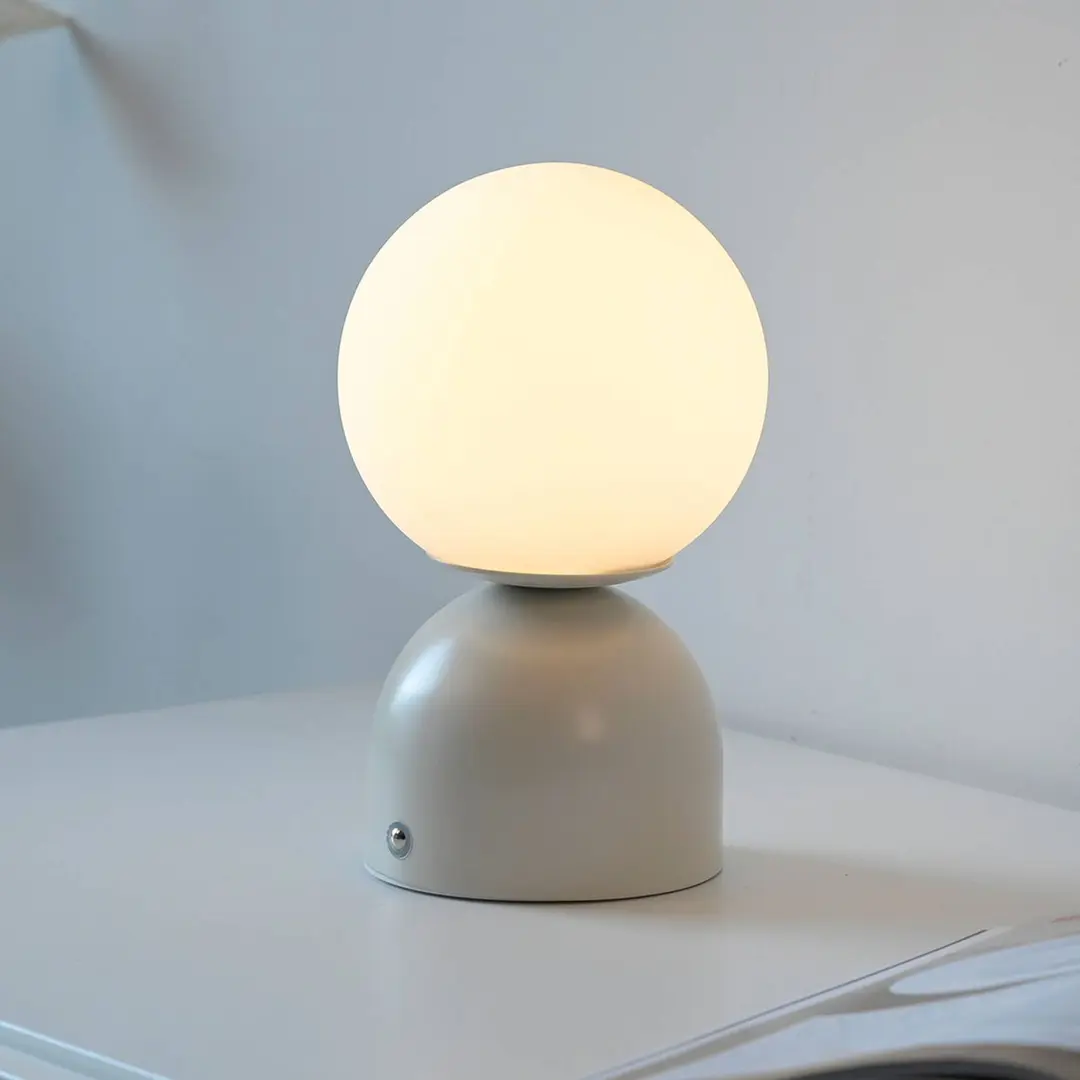 Schöner Wohnen LED-Akku-Tischleuchte RUDI, beige, Höhe 20 cm, CCT, Touchdim