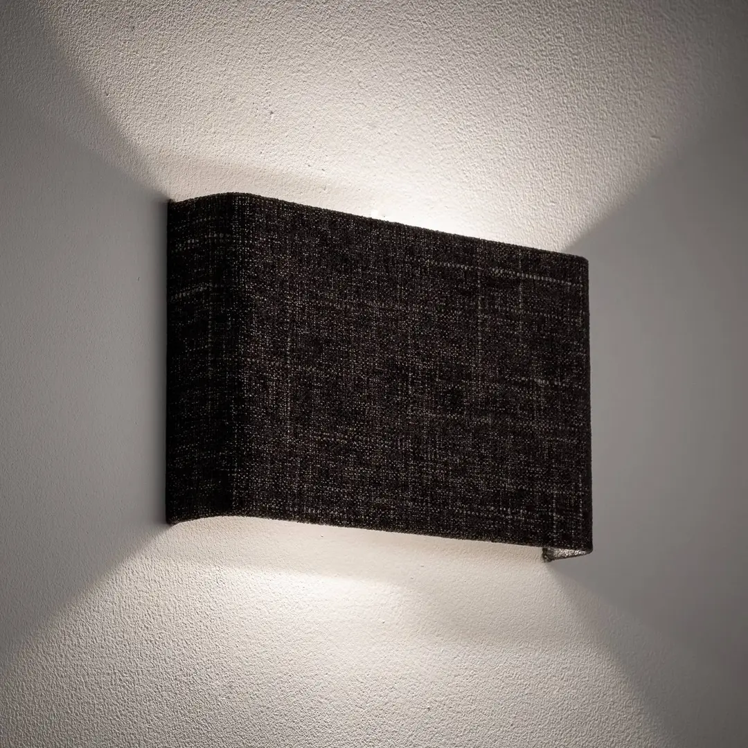 Nowodvorski Lighting Wandlampe Amarela B, schwarz melange, Textil, G9