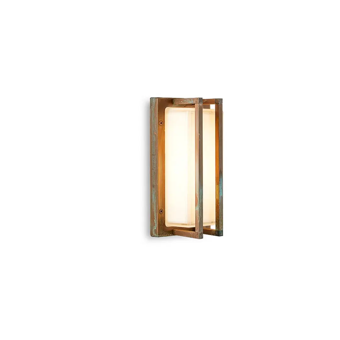 Moretti Luce Außenwandleuchte Ice Cubic 3413, messing antik
