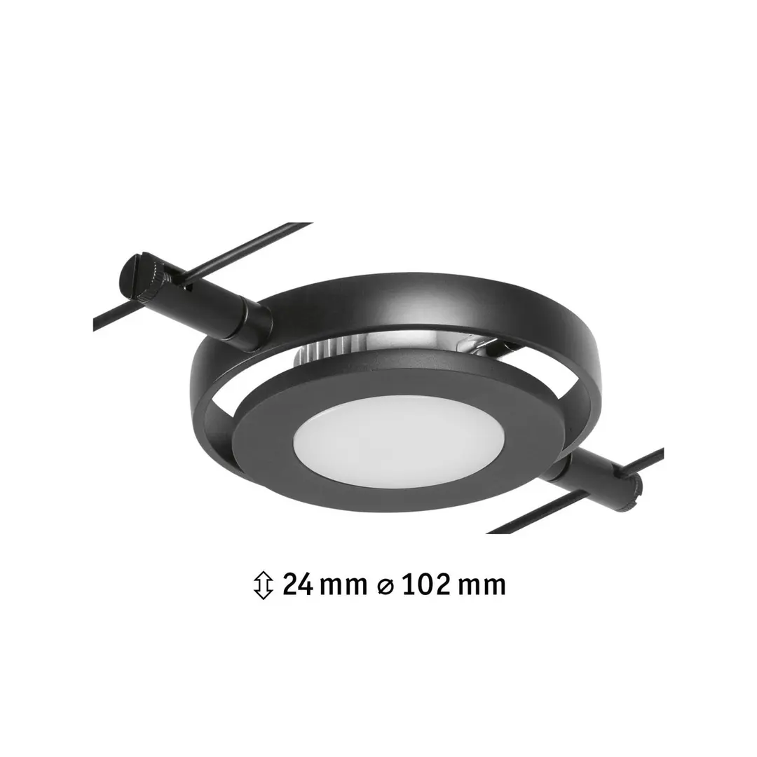Paulmann Wire RoundMac Spot für Seilsystem schwarz