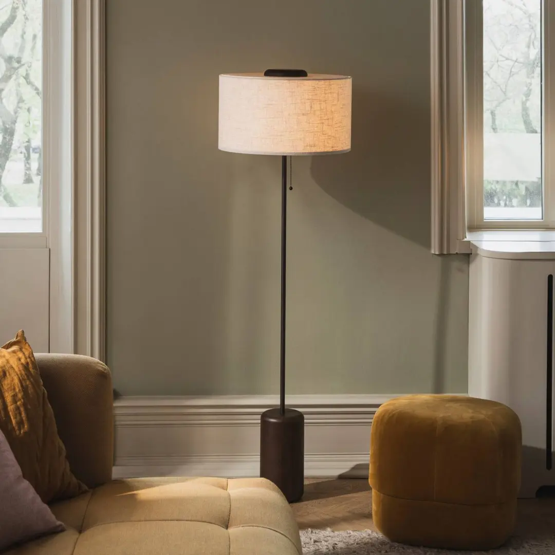 Globen Lighting Stehleuchte Bosco, beige/braun, Höhe 144 cm