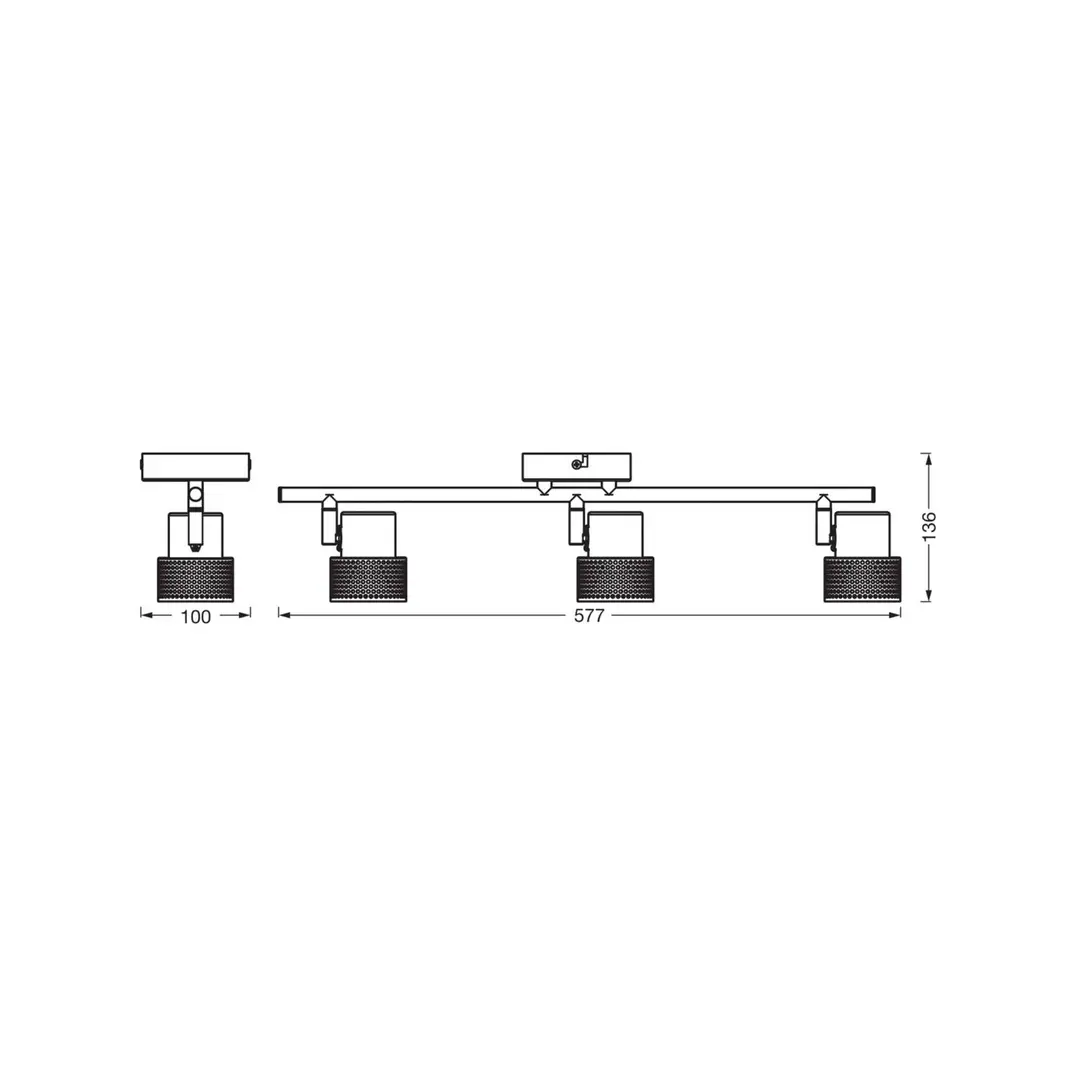 OSRAM Deckenstrahler CORK, weiß, 3-flammig, dimmbar, GU10