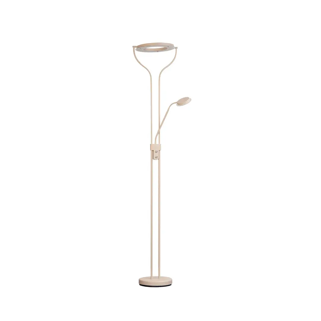 FISCHER & HONSEL LED-Stehlampe Davos, sandfarben, Höhe 180 cm, 2-flg., CCT