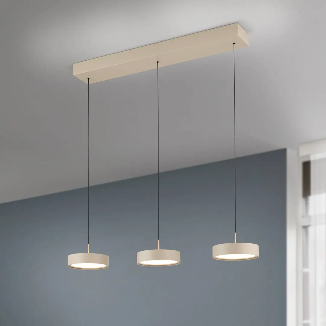 Orion LED-Hängeleuchte Teide, khaki, Metall, höhenverstellbar