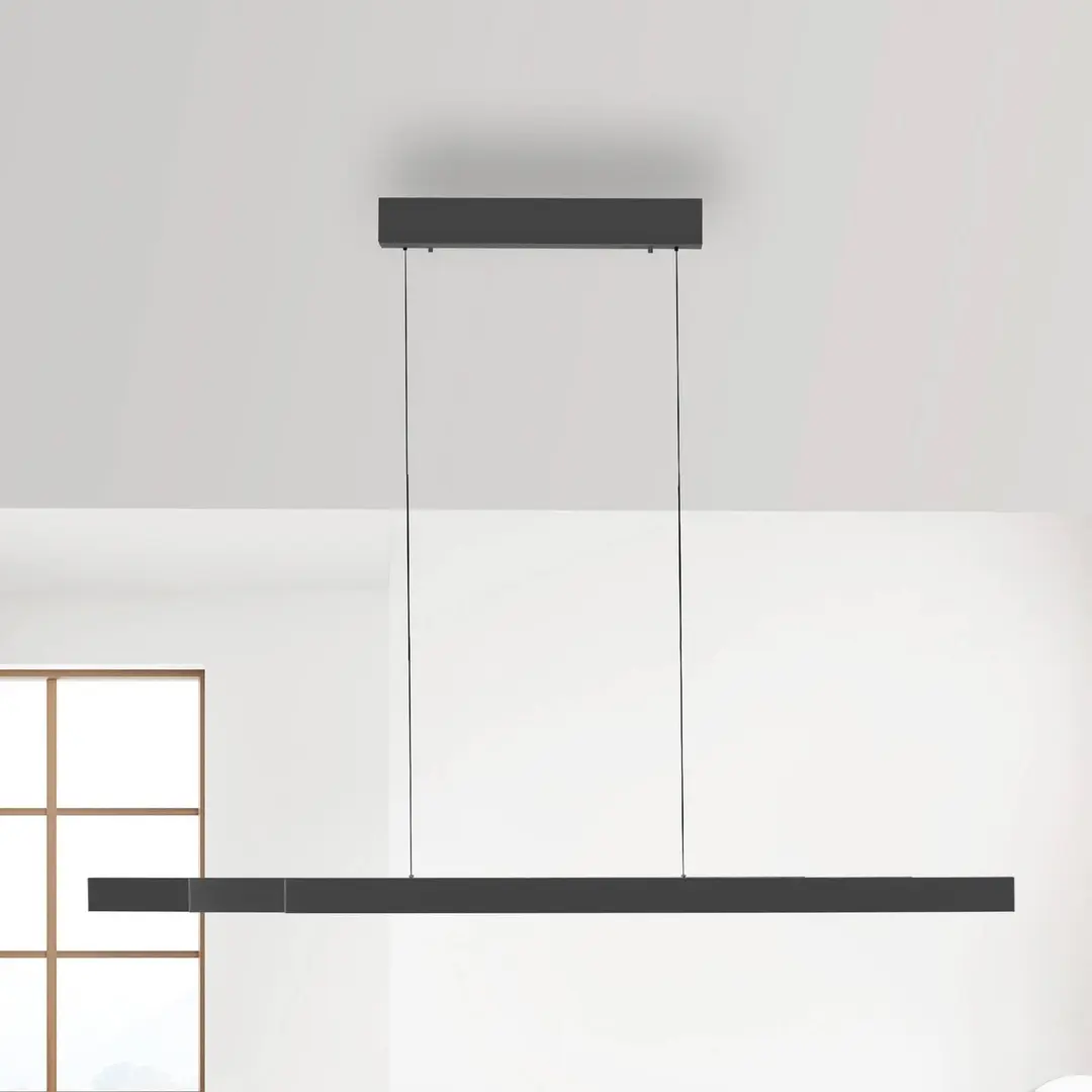 Paul Neuhaus LED-Hängelampe Adriana Square, grau, up/down