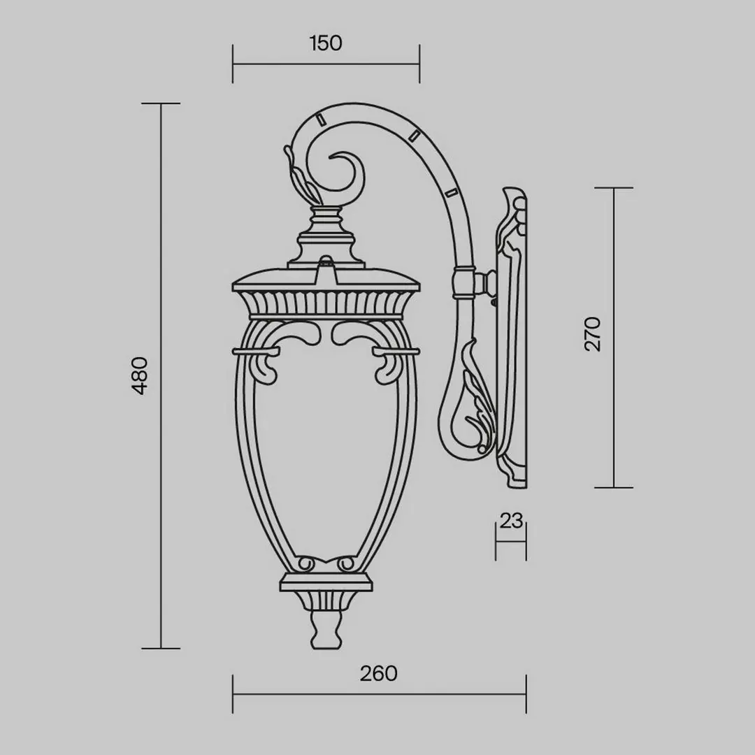 Maytoni Fleur Außenwandleuchte, bronze