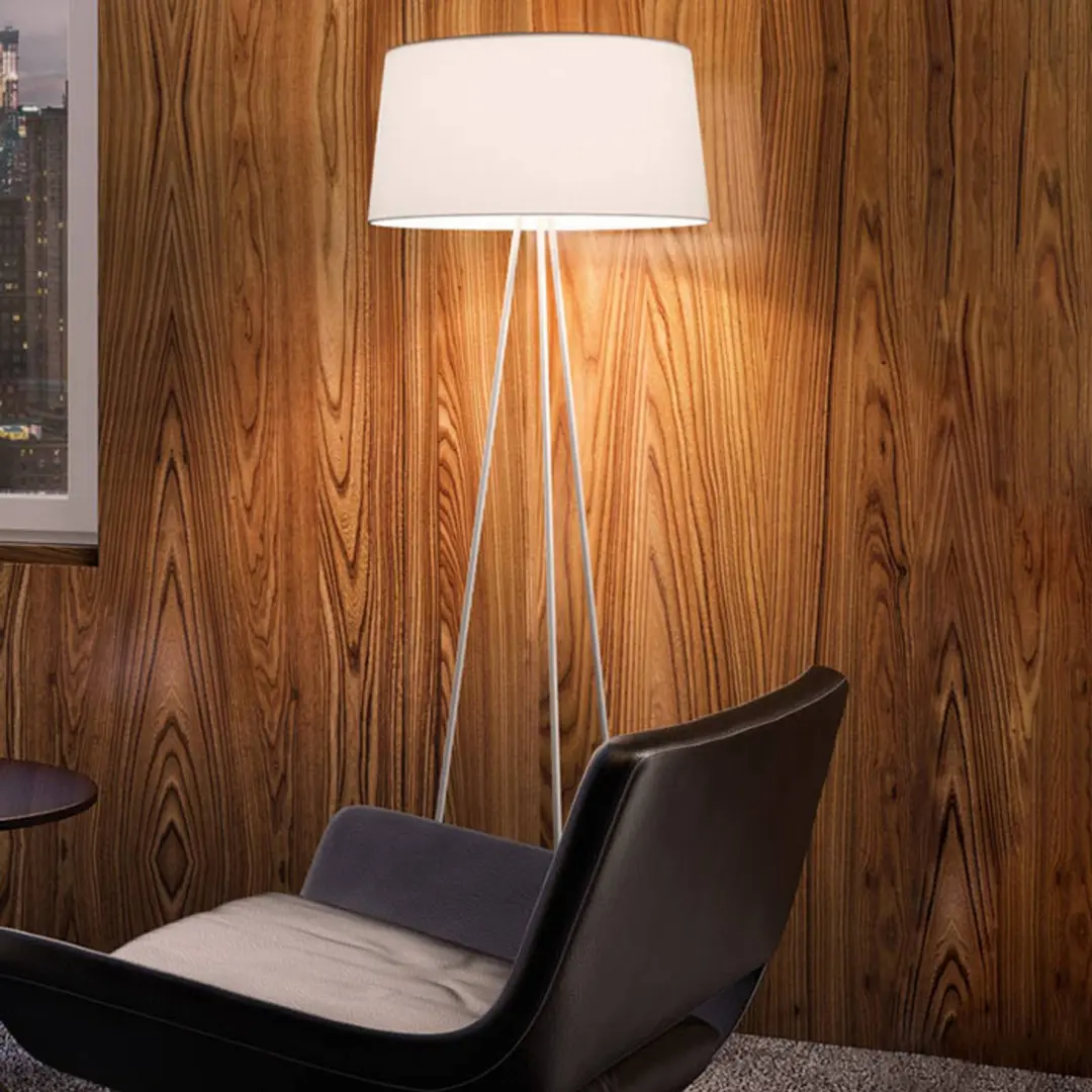 kdln Stehleuchte Tripod, creme, Höhe 175 cm, Dimmer