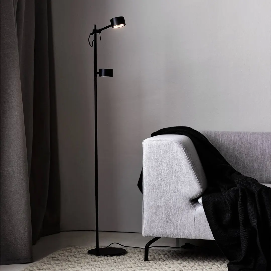 Nordlux LED-Stehleuchte Clyde, zweiflammig, mit Dimmer