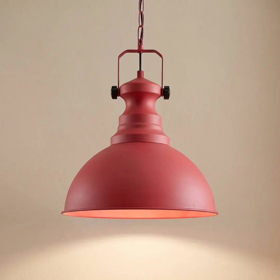 Opviq Hängeleuchte Kure, rot, Ø 31 cm, Metall, E27