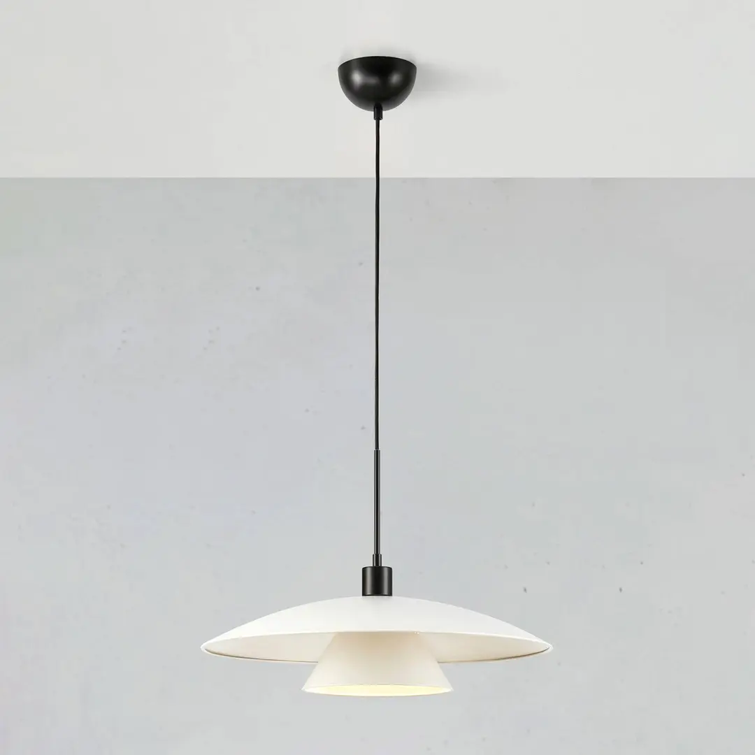 Markslöjd Hängeleuchte Millinge, weiß, Metall, Ø 50 cm