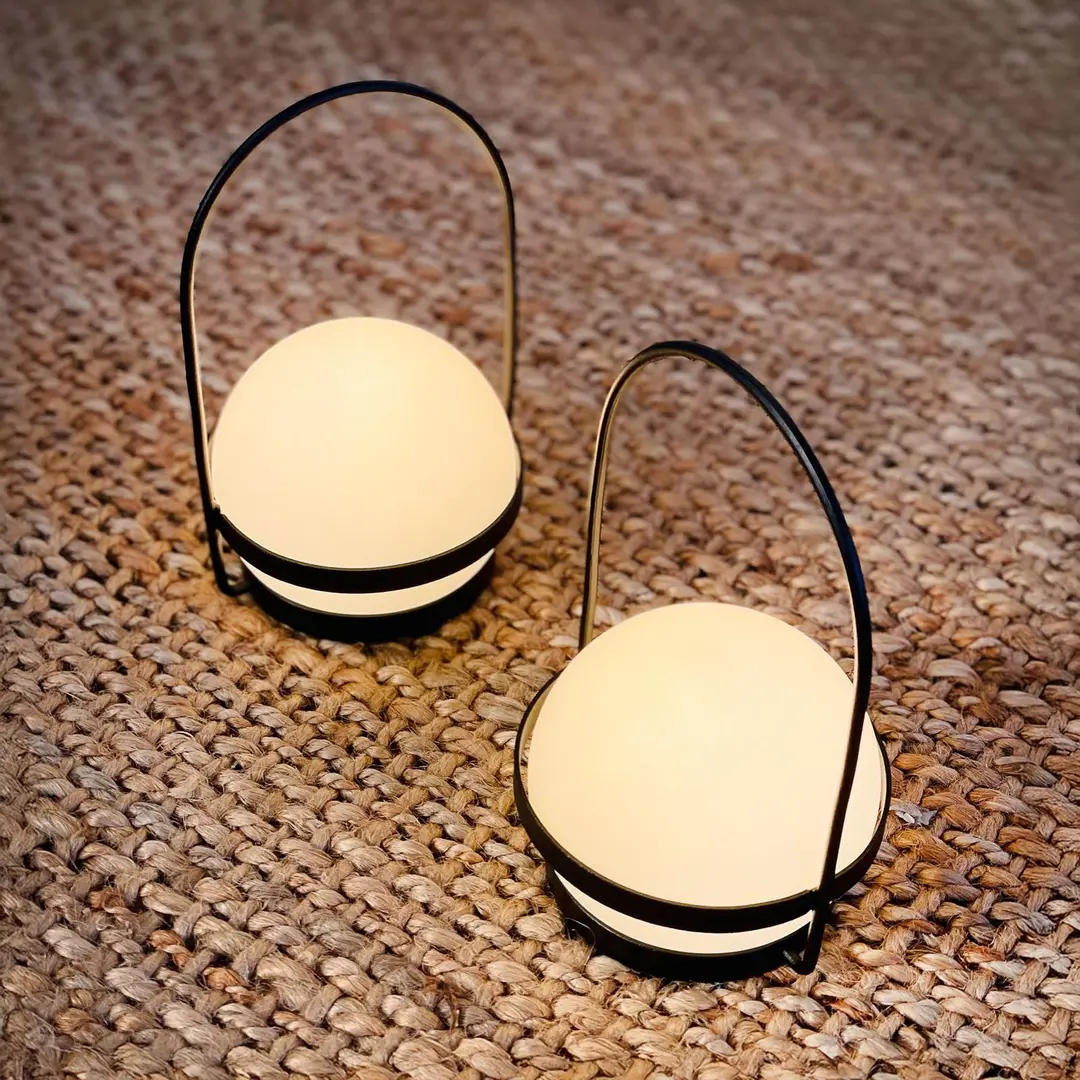 Dyberg Larsen LED-Akku-Laterne Summer, 2 Stück, schwarz