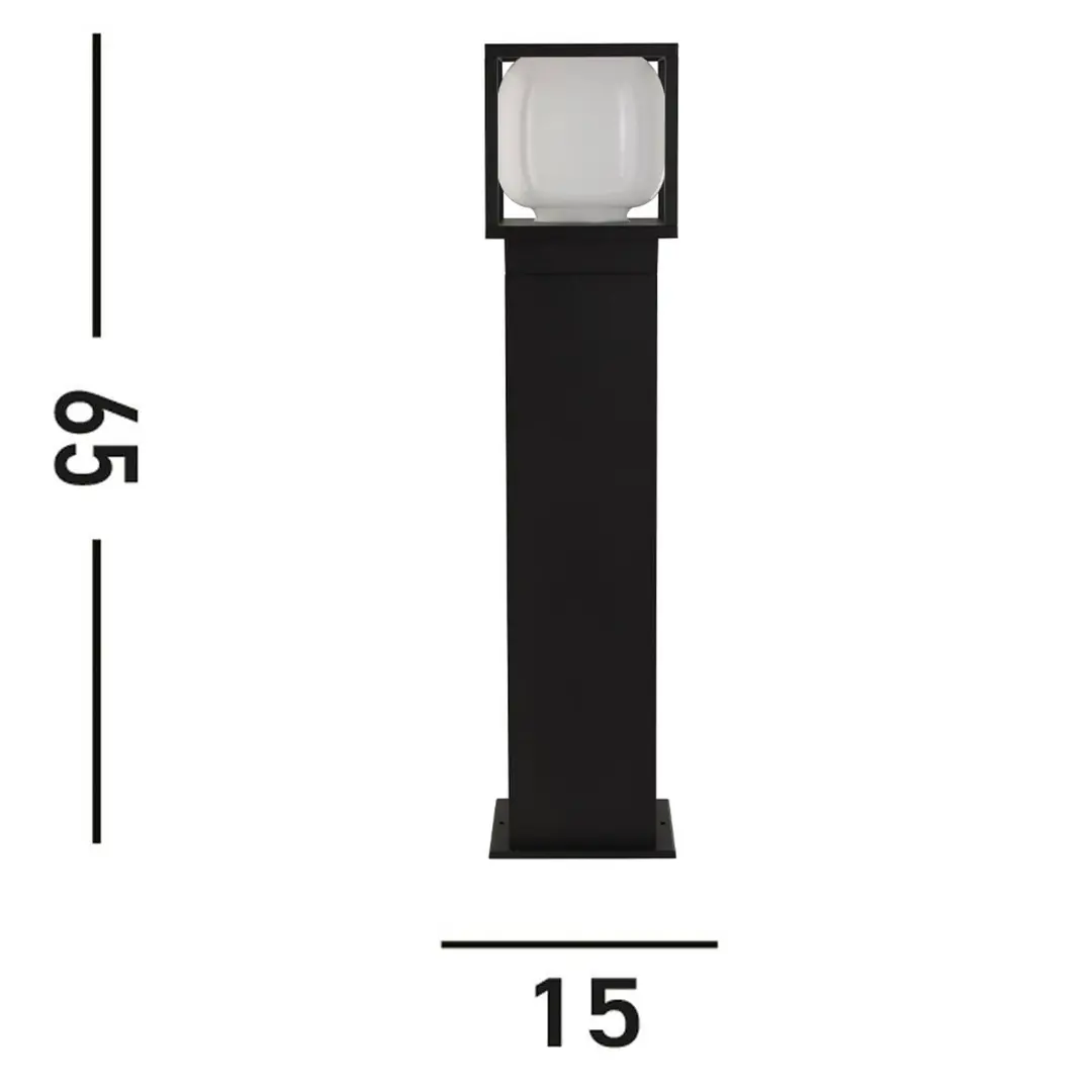 Searchlight LED-Wegeleuchte Athens, IP54, schwarz, Höhe 65 cm, Metall