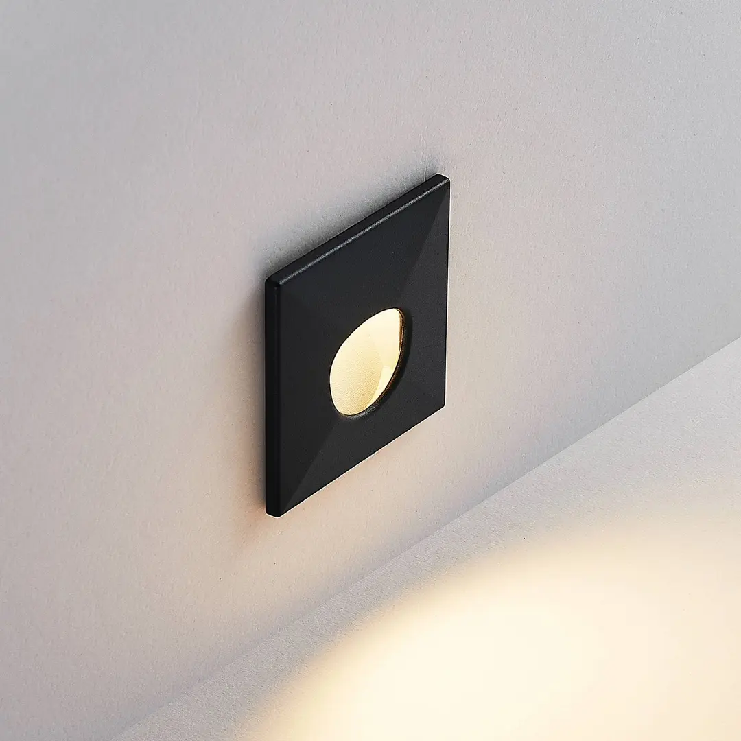 Molto Luce LED-Einbaulampe Wall 68R Sina SQ, schwarz, CCT