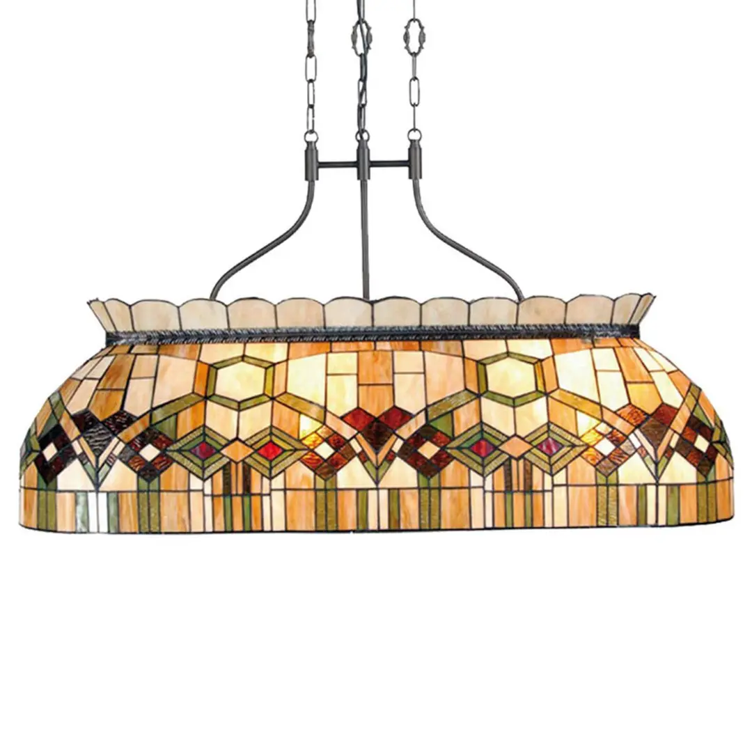 Clayre&Eef 115 cm lange Pendelleuchte Saavik - Tiffany-Stil