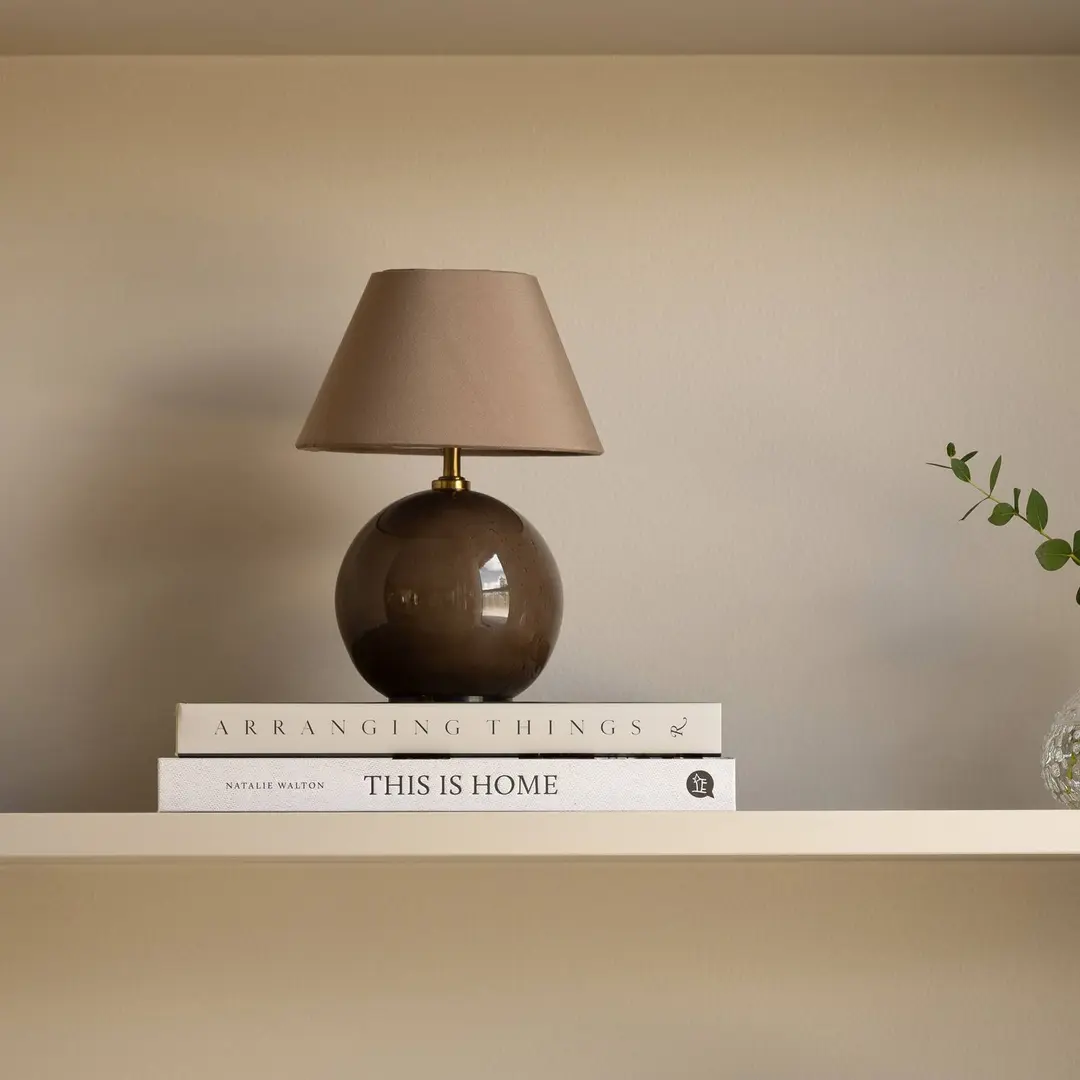 Globen Lighting Akku-Tischleuchte IRIS, braun, 23 cm, G4