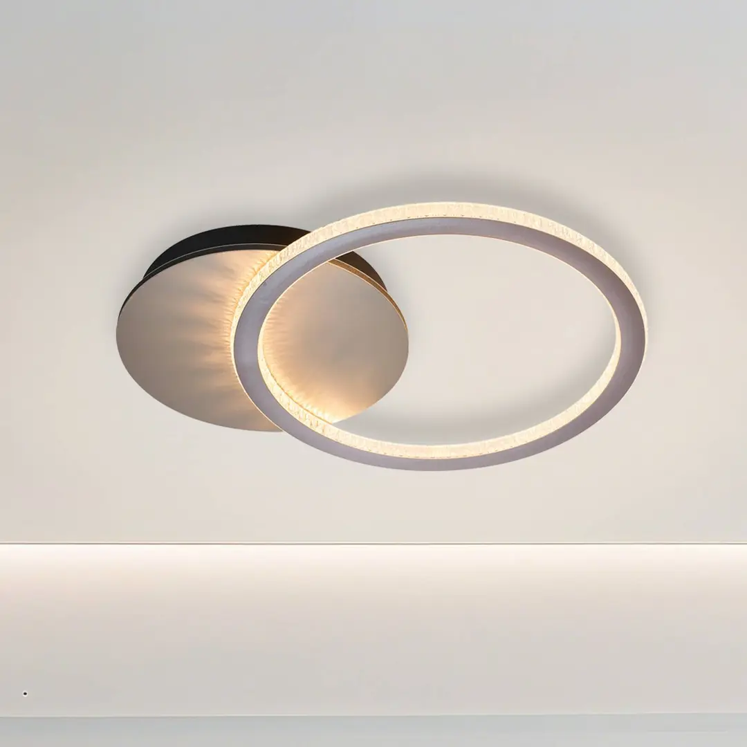 Searchlight LED-Deckenleuchte Specs, cremefarben Länge 45 cm Eisen/Acryl