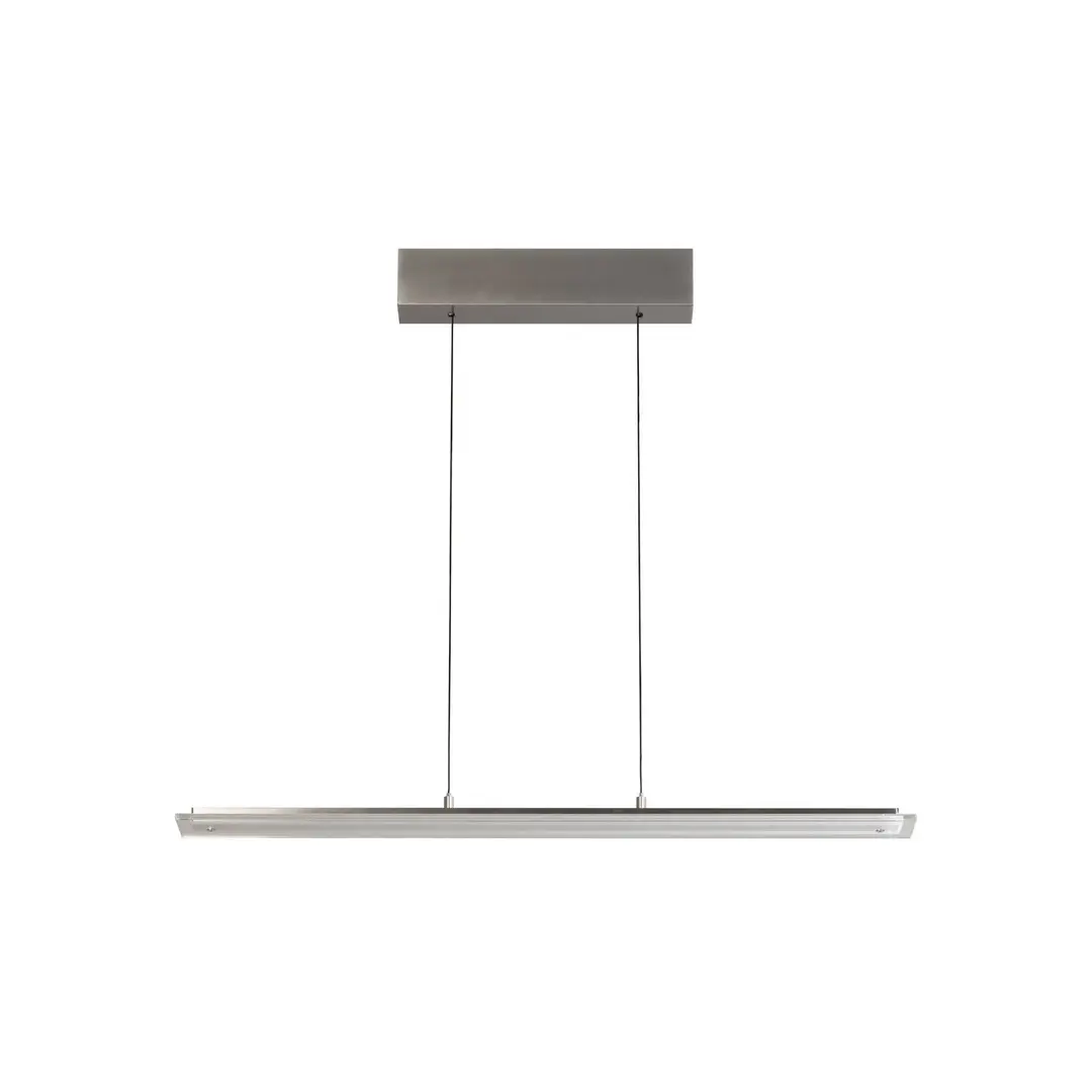 FISCHER & HONSEL LED-Pendellampe Torvi, Länge 135 cm, nickelfarben/weiß, CCT