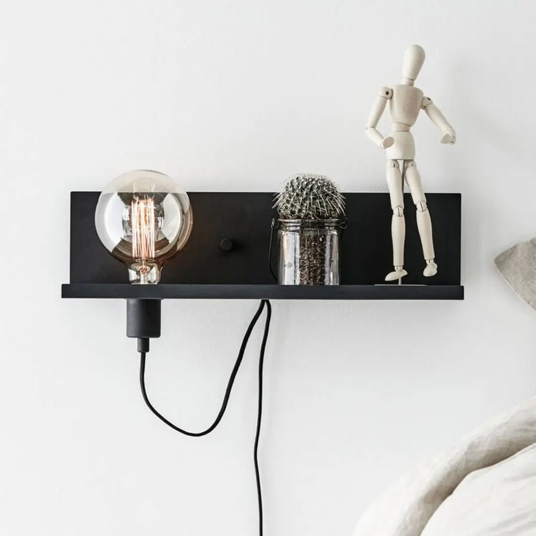 Markslöjd Wandleuchte Multi, schwarz, Eisen, USB-Ladebuchse