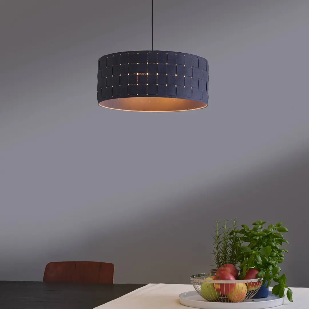 OSRAM Hängelampe Decor Felt Weaving, Ø 48 cm, grau, Filz E27
