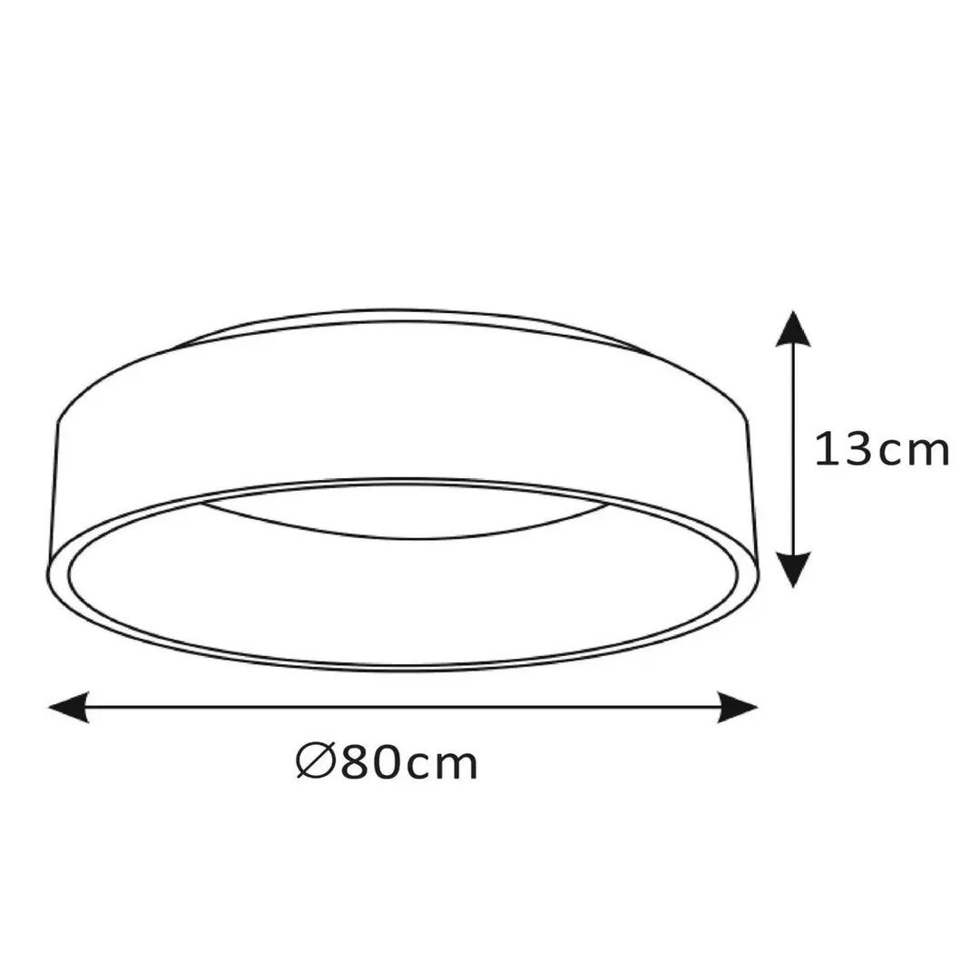 Lucide LED-Deckenleuchte Talowe, schwarz, Ø 80 cm