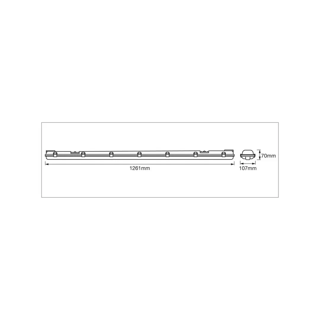 OSRAM Feuchtraumlampe SUBMARINE 126 cm 2 x 15 W G13-LED IP65