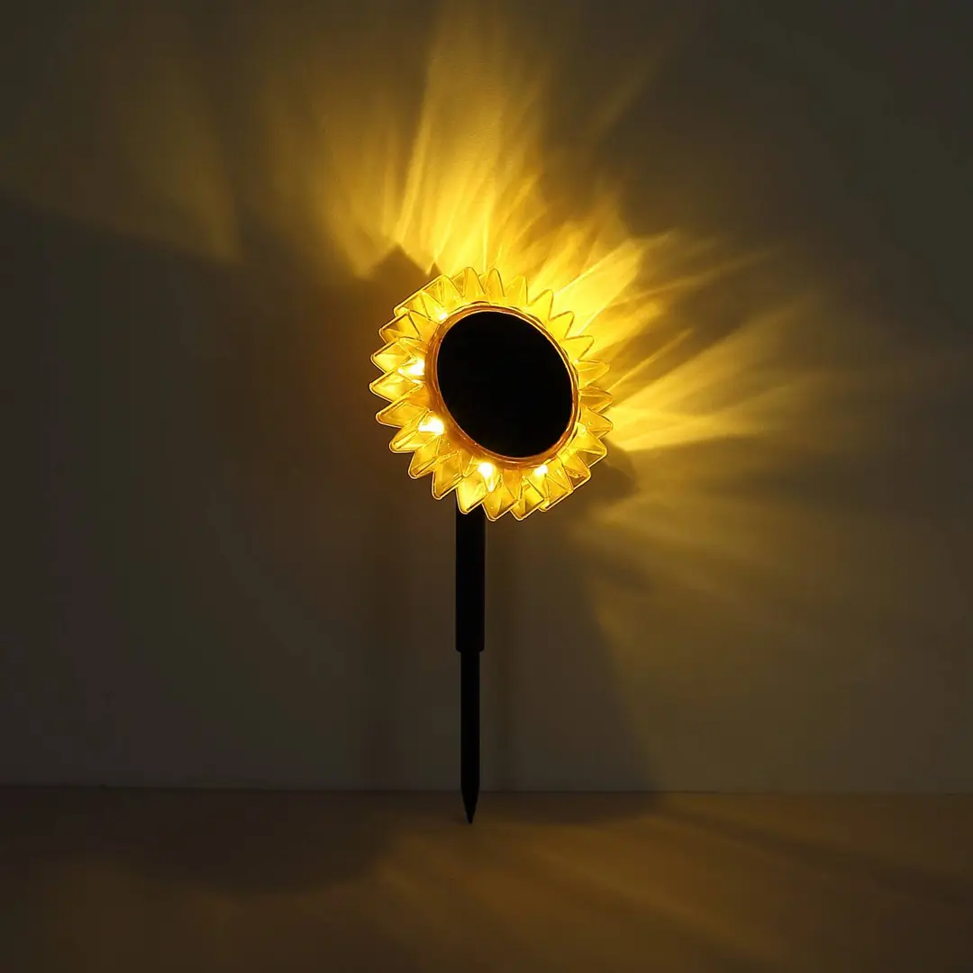 Globo LED-Solarleuchte 33598 Sonnenblume Ø 13 cm, gelb, Kunststoff