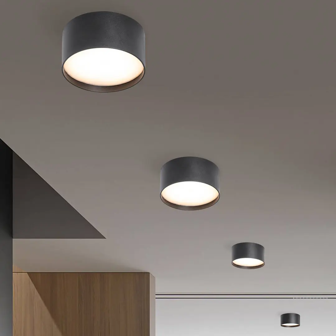 CMD LED-Deckenlampe CMD 9094, Ø 15 cm, anthrazit, IP44, Metall