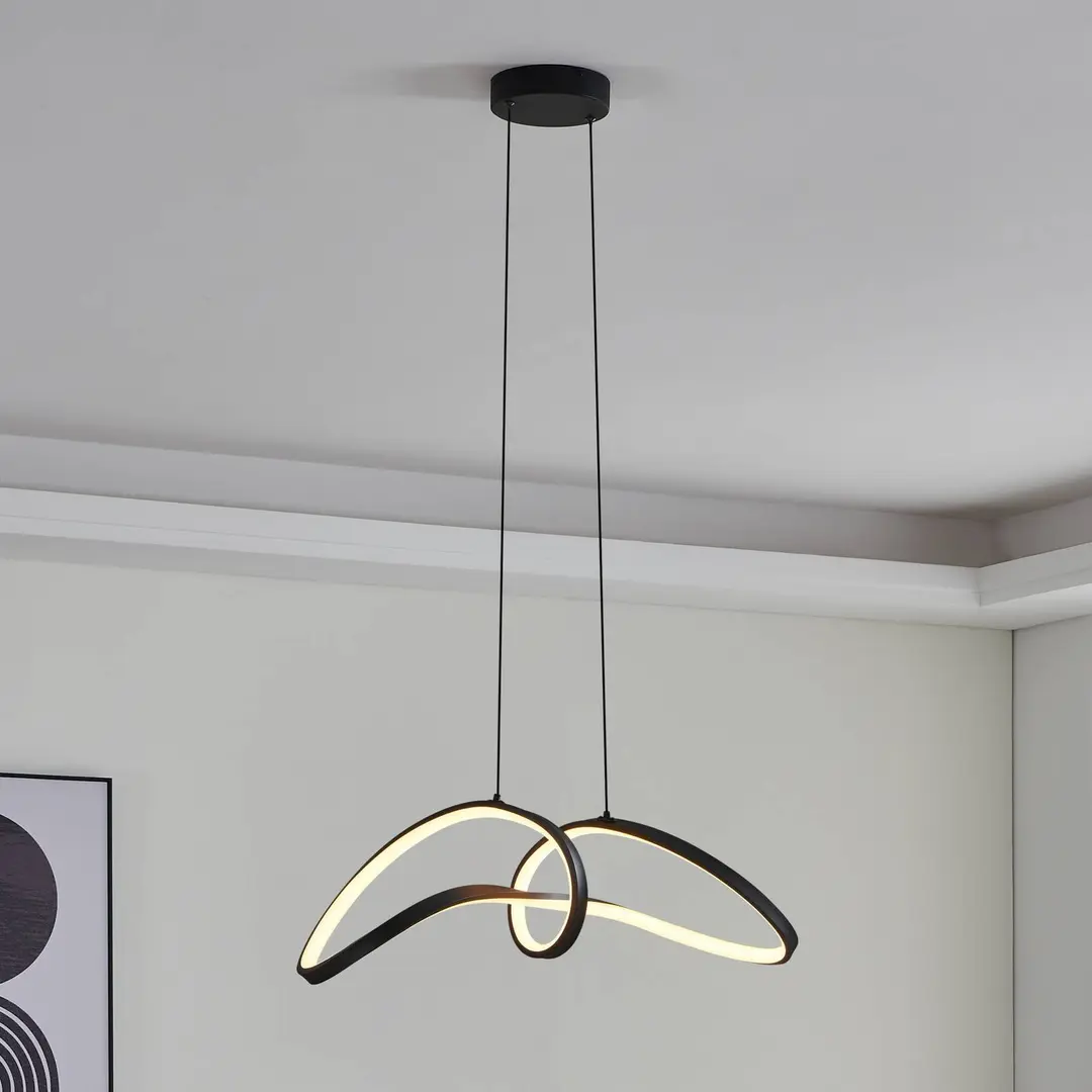 EGLO connect LED-Hängeleuchte Calarossa-Z, schwarz, Alu
