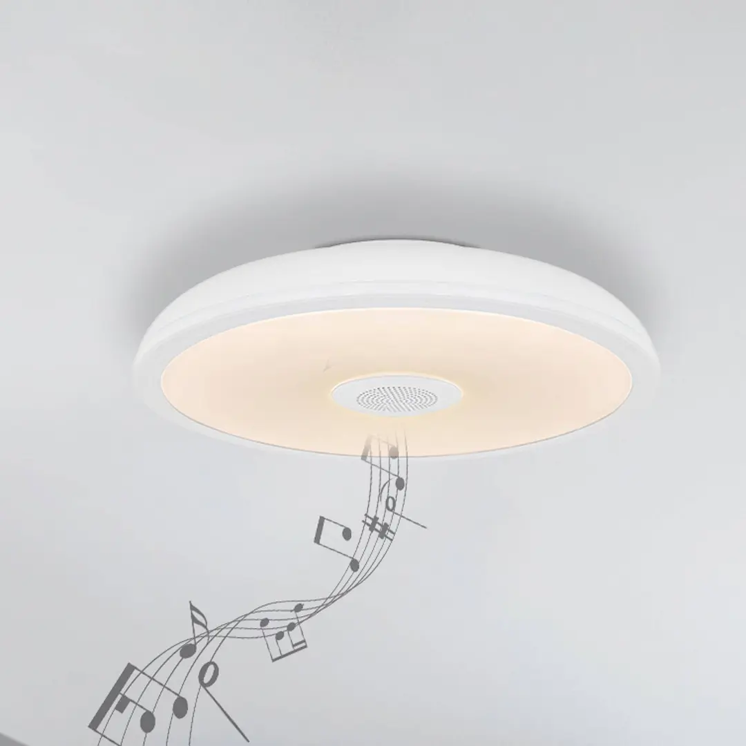 Globo LED-Deckenleuchte Raffy Lautsprecher RGBW weiß
