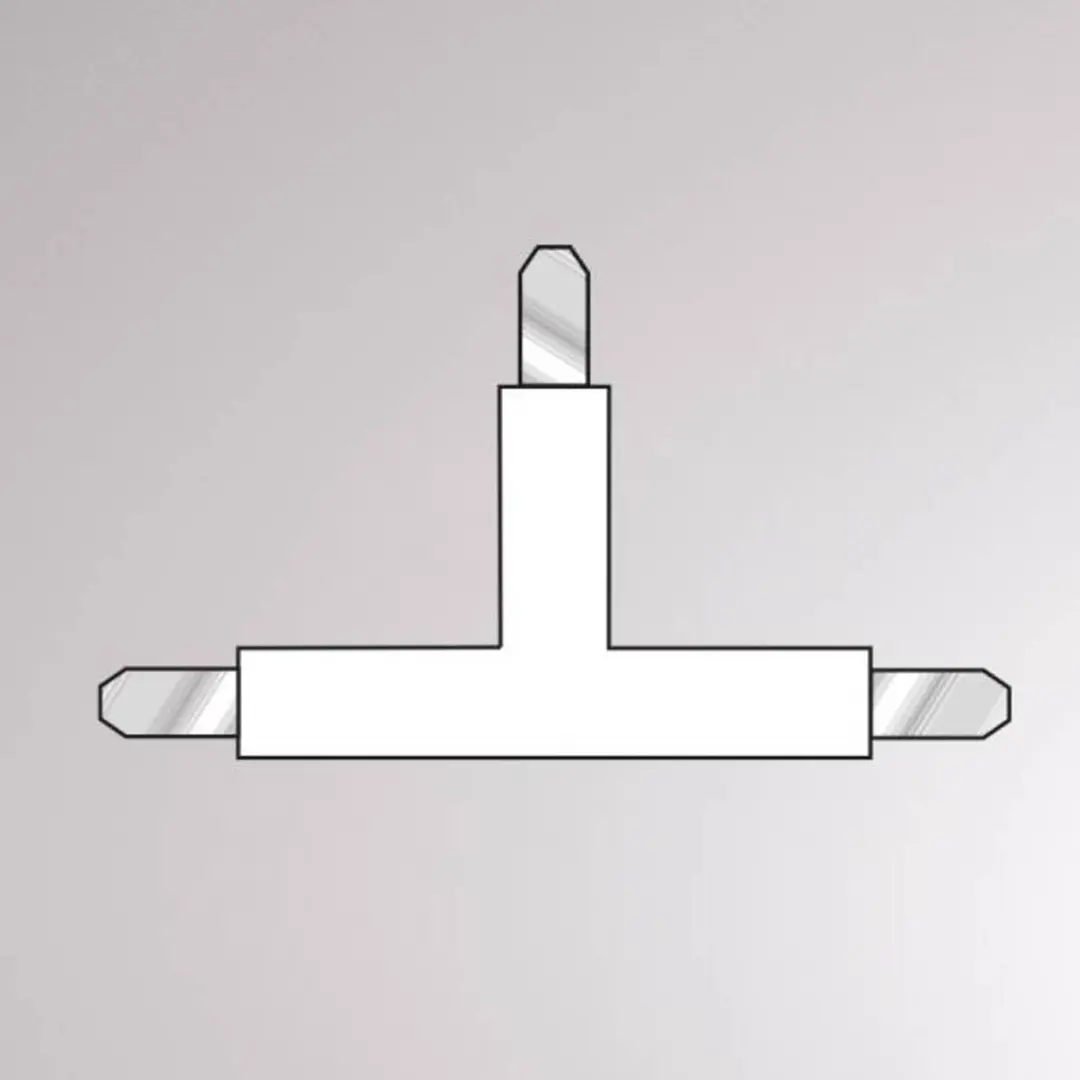 Molto Luce T-Verbinder für Volare 2-Phasen-Schiene, schwarz, Metall