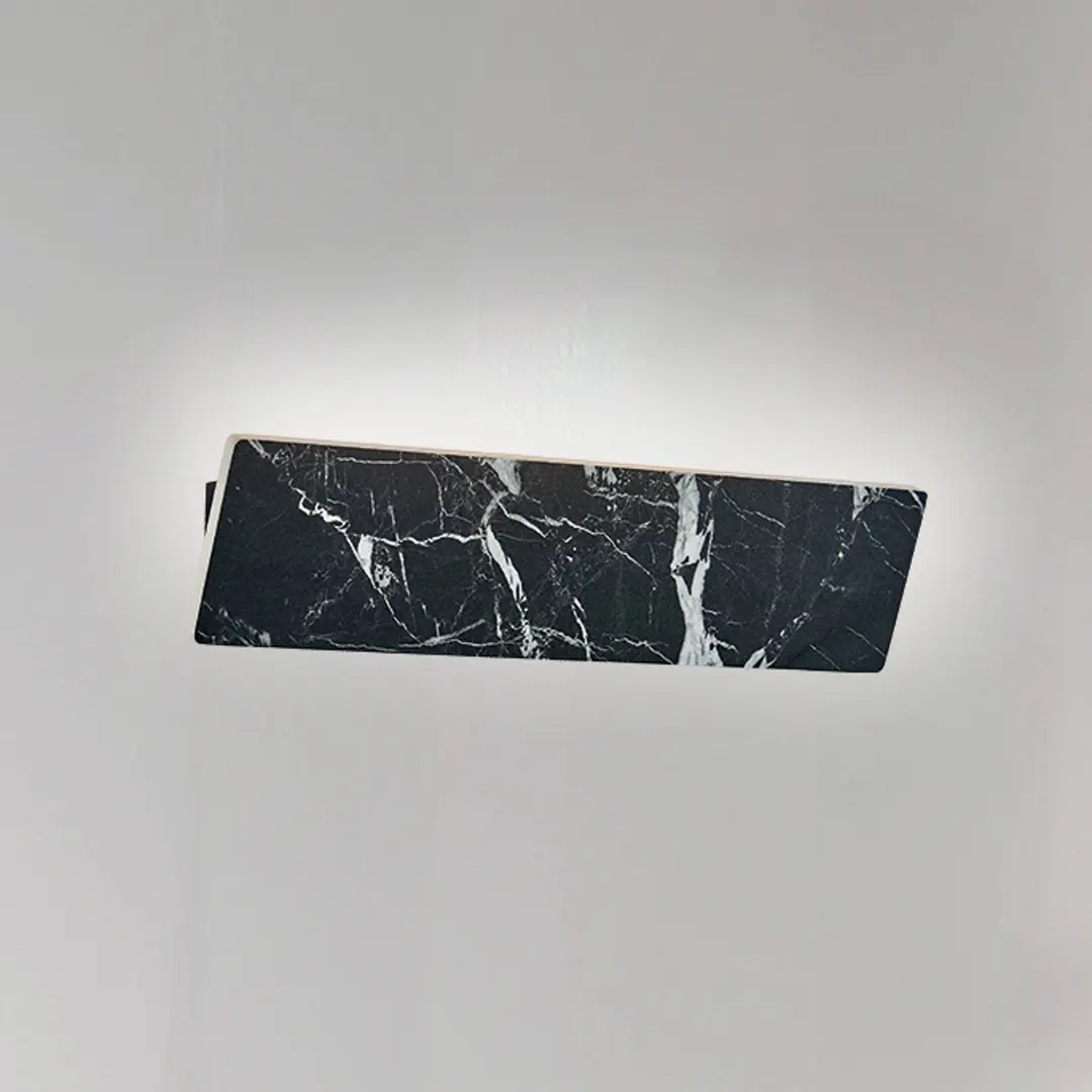 Viokef LED-Wandlampe Selena, Breite 40 cm, schwarz, Kunststein