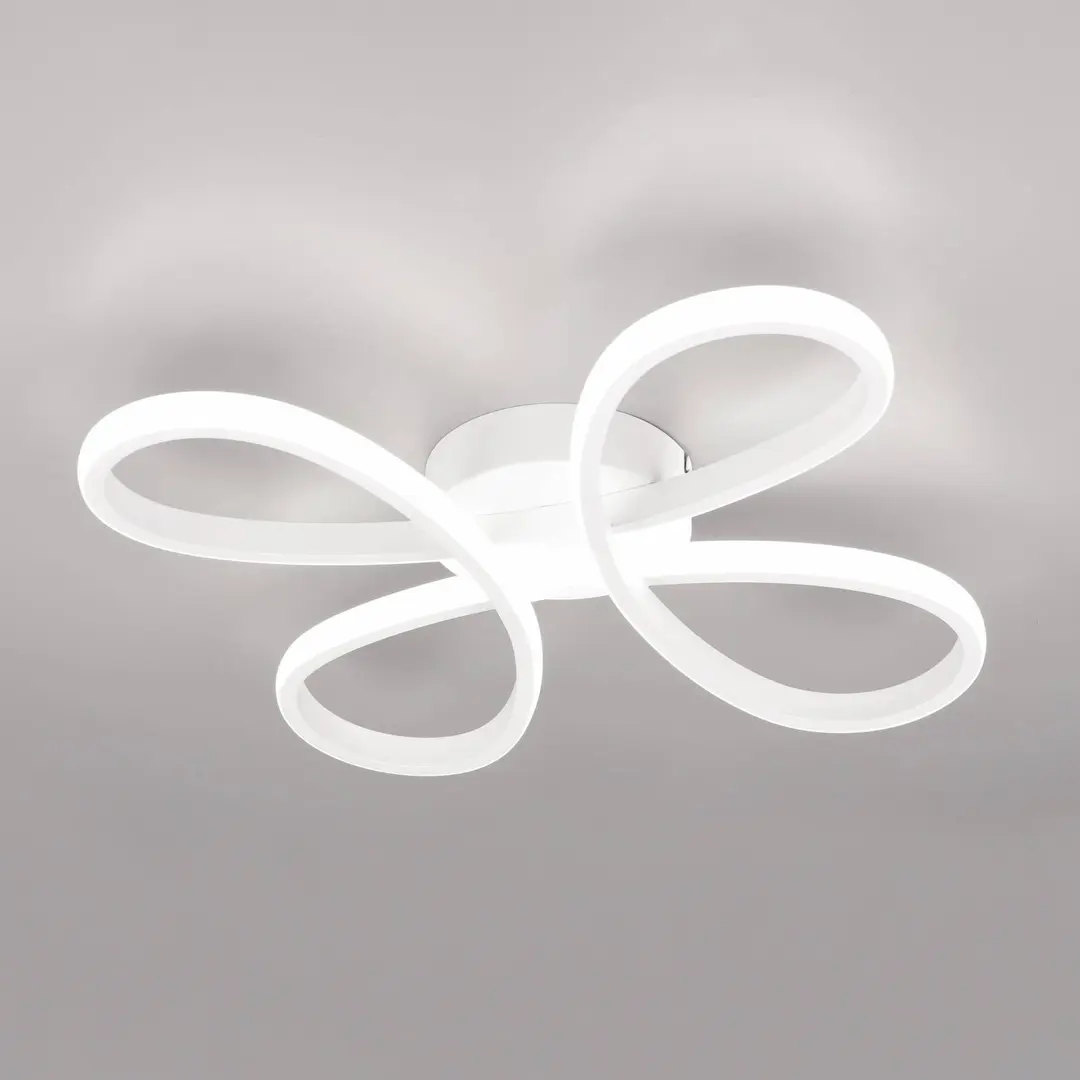 Trio Lighting LED-Deckenleuchte Fly, weiß matt, 4.000 K, 40 cm x 40 cm