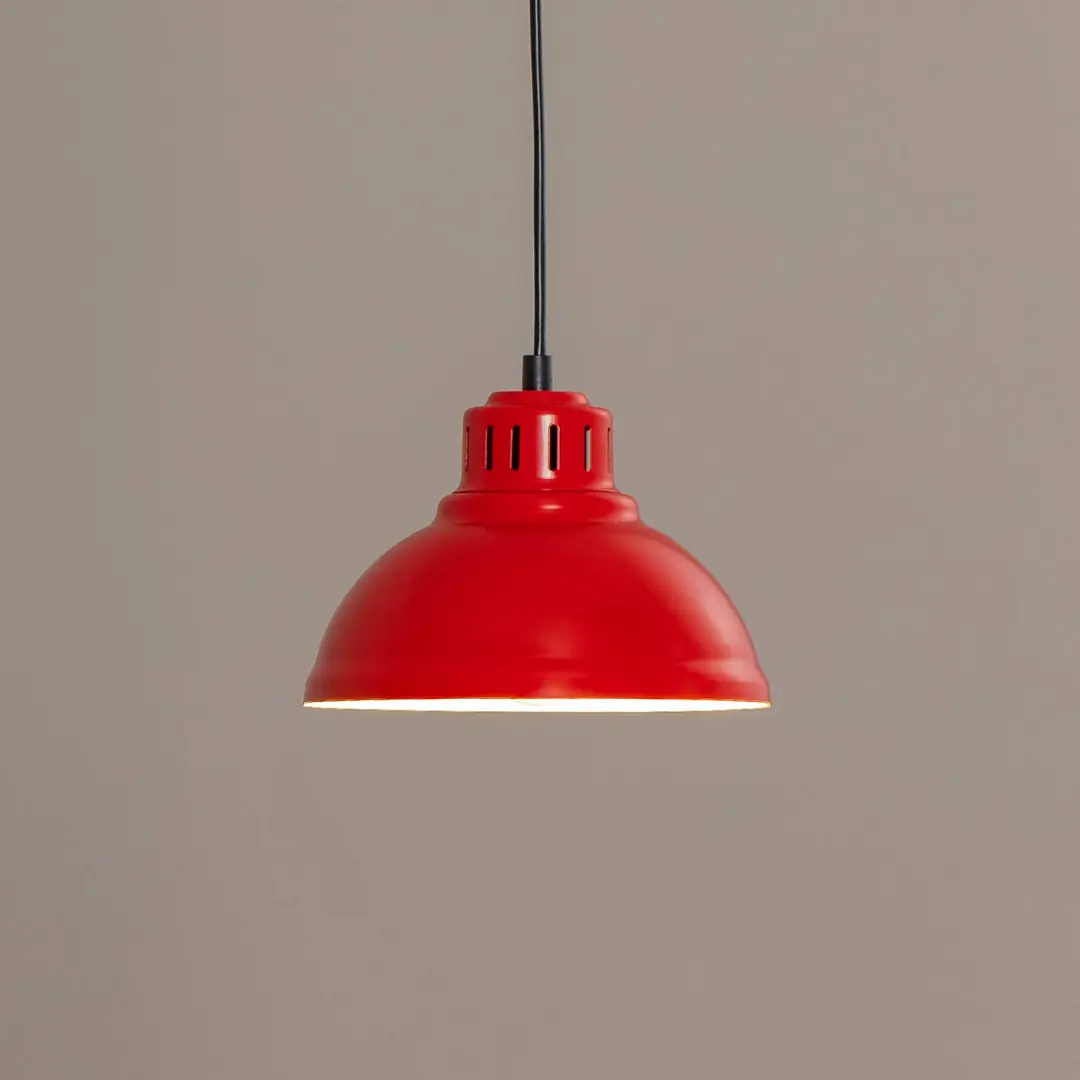 Luminex Hängeleuchte Sven, 1-flammig, rot, Stahl, E27