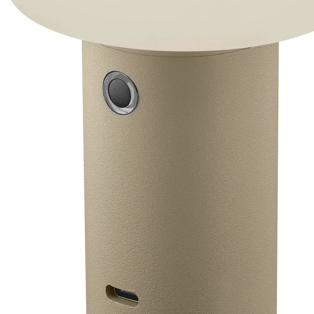 HELL LED-Akku-Tischleuchte Tiny-B, sandfarben, Höhe 13 cm, IP54