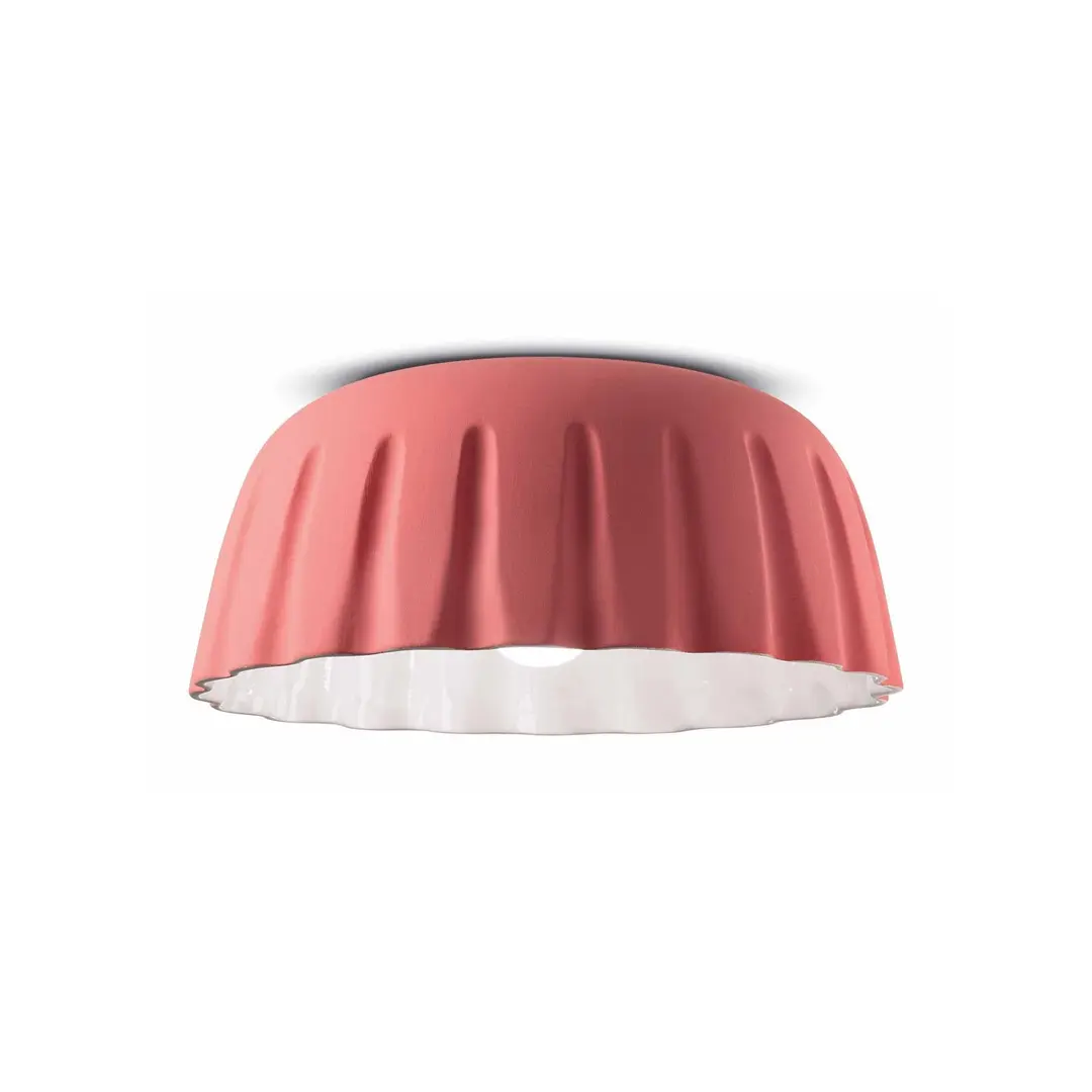 Ferroluce Deckenleuchte Madame Gres Keramik Höhe 17 cm, rosa
