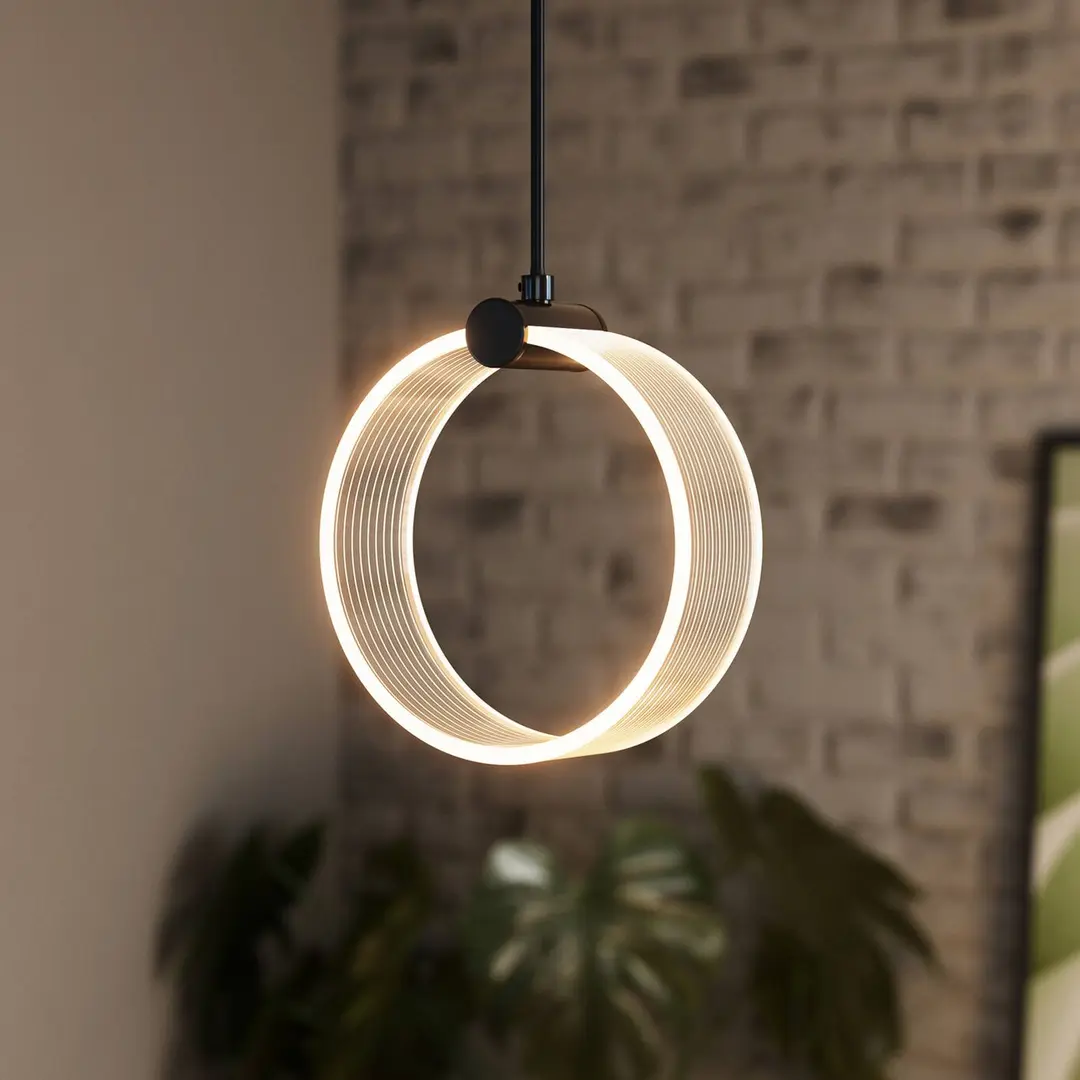 OSRAM LED-Hängeleuchte Decor Circle, 1-fl., CCT, schwarz