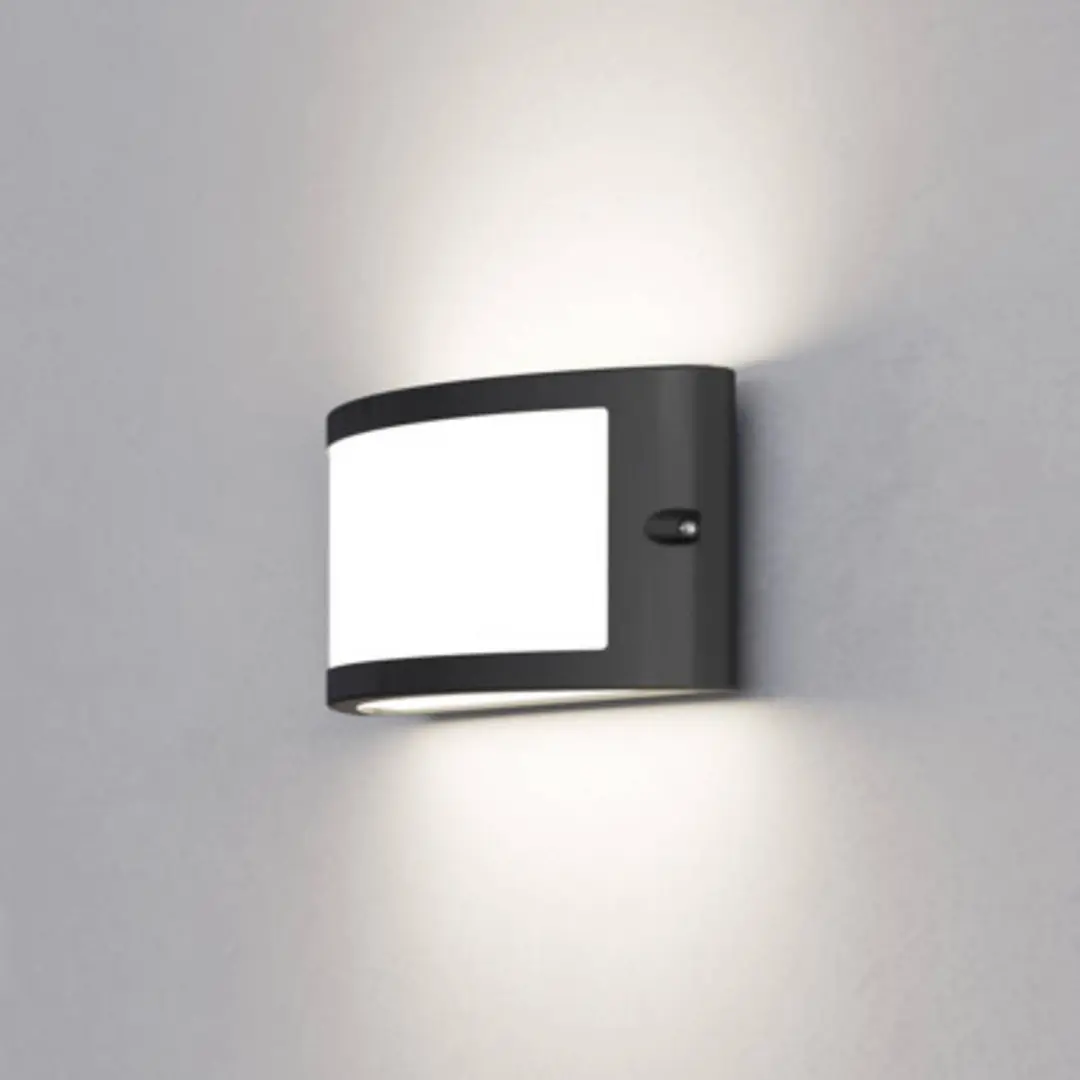 EGLO Außenwandlampe POGGIARELLO, schwarz, flächig 22 cm IP54