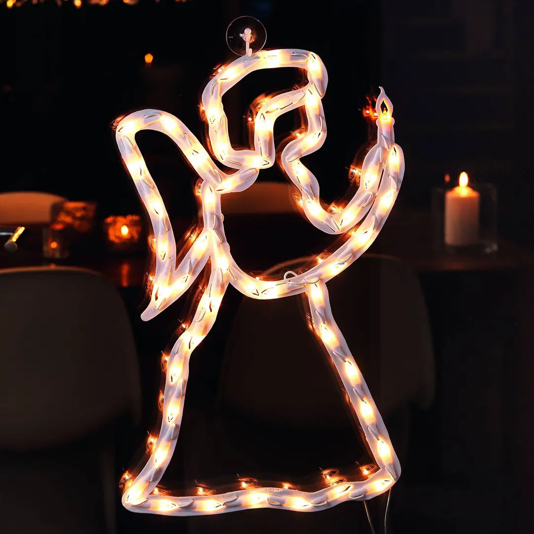 Konstsmide Christmas LED-Fenstersilhouette Engel f. innen 50fl