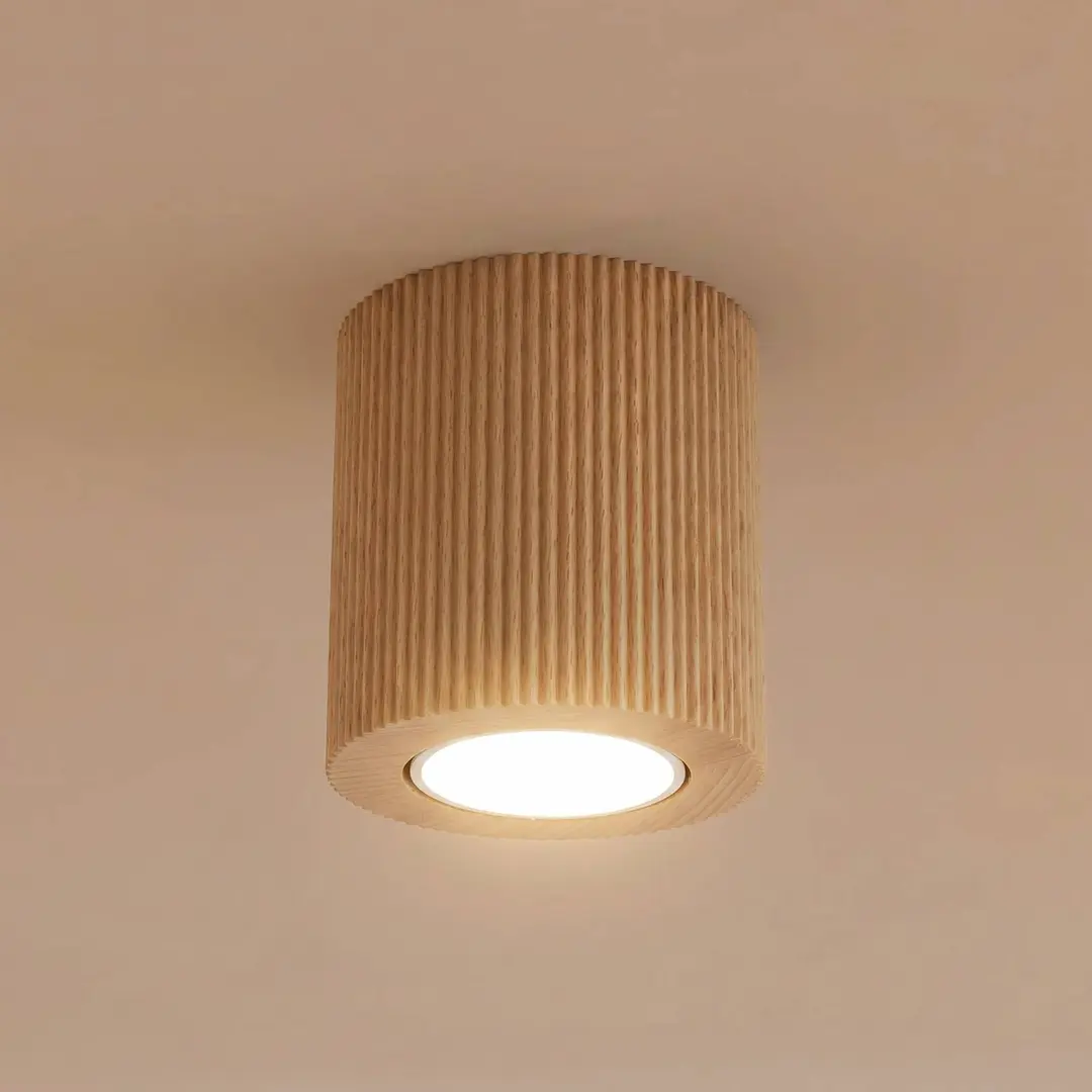 TK Lighting Deckenstrahler Eve, 8,5 cm hoch, GU10, Holz