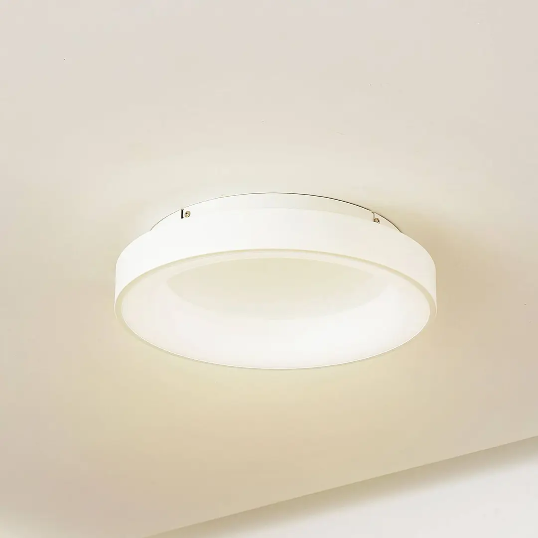 Lucande LED-Deckenleuchte Samvel, Ø 38,4 cm, Weiß, Eisen