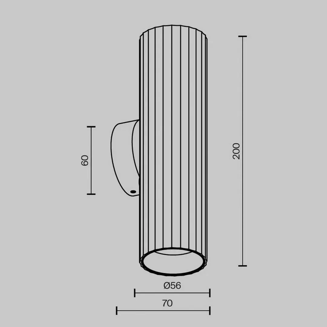 Maytoni Wandlampe Calipso, schwarz, Höhe 20 cm Metall 2xGU10 up/down