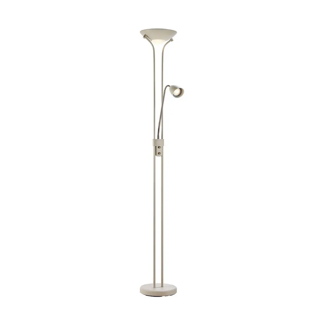 Markslöjd LED-Deckenfluter Modu, beige, Leselicht, Höhe 180 cm, dim.