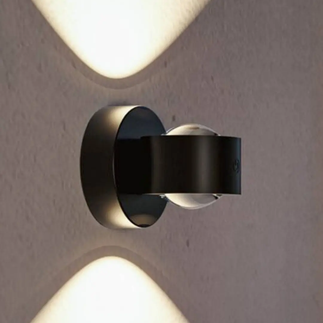 Paulmann Akku-Außenwandlampe Zorik schwarz 10 cm IP44 Dimmer