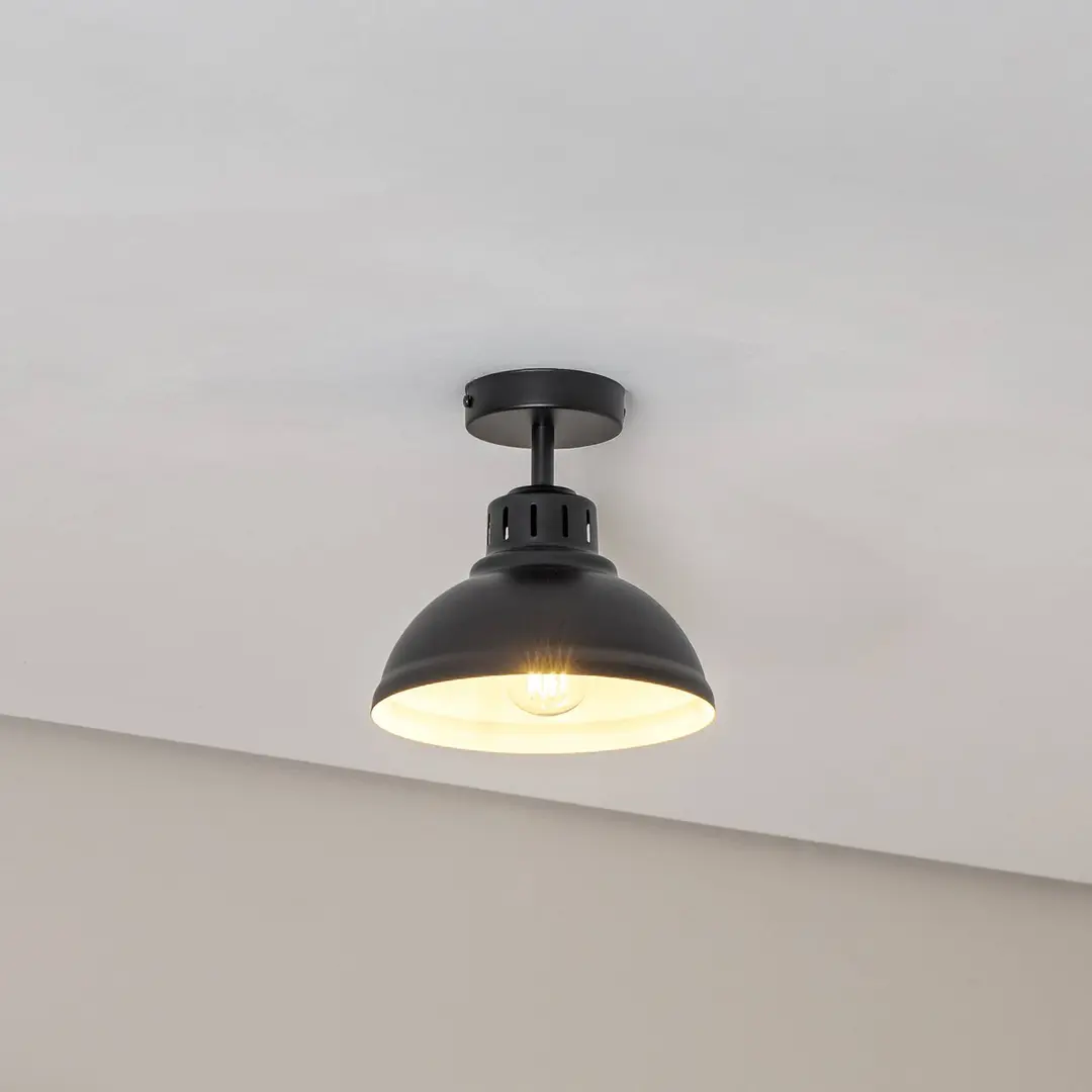 Luminex Deckenleuchte Sven, 1-flammig, schwarz, Stahl, E27