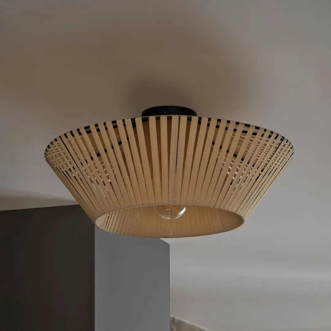 OSRAM Deckenlampe Decor Stripes beige Ø 40,5 cm Textil E27
